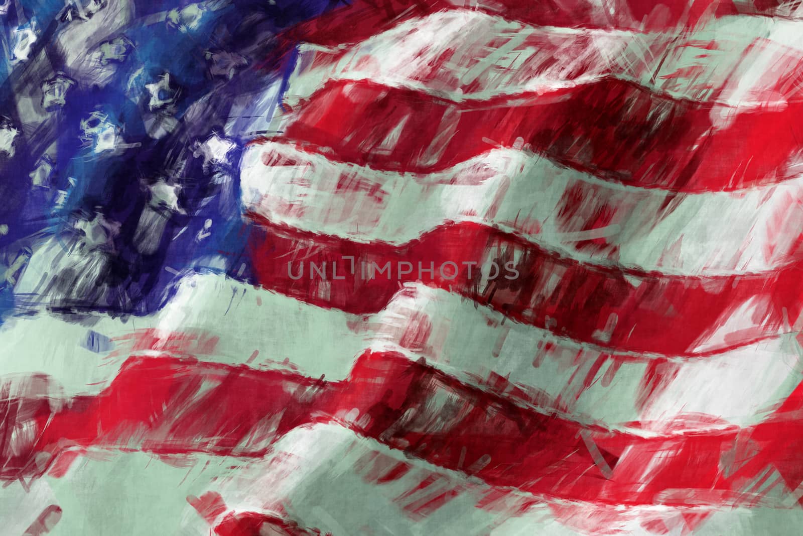 Flag of USA by Attila
