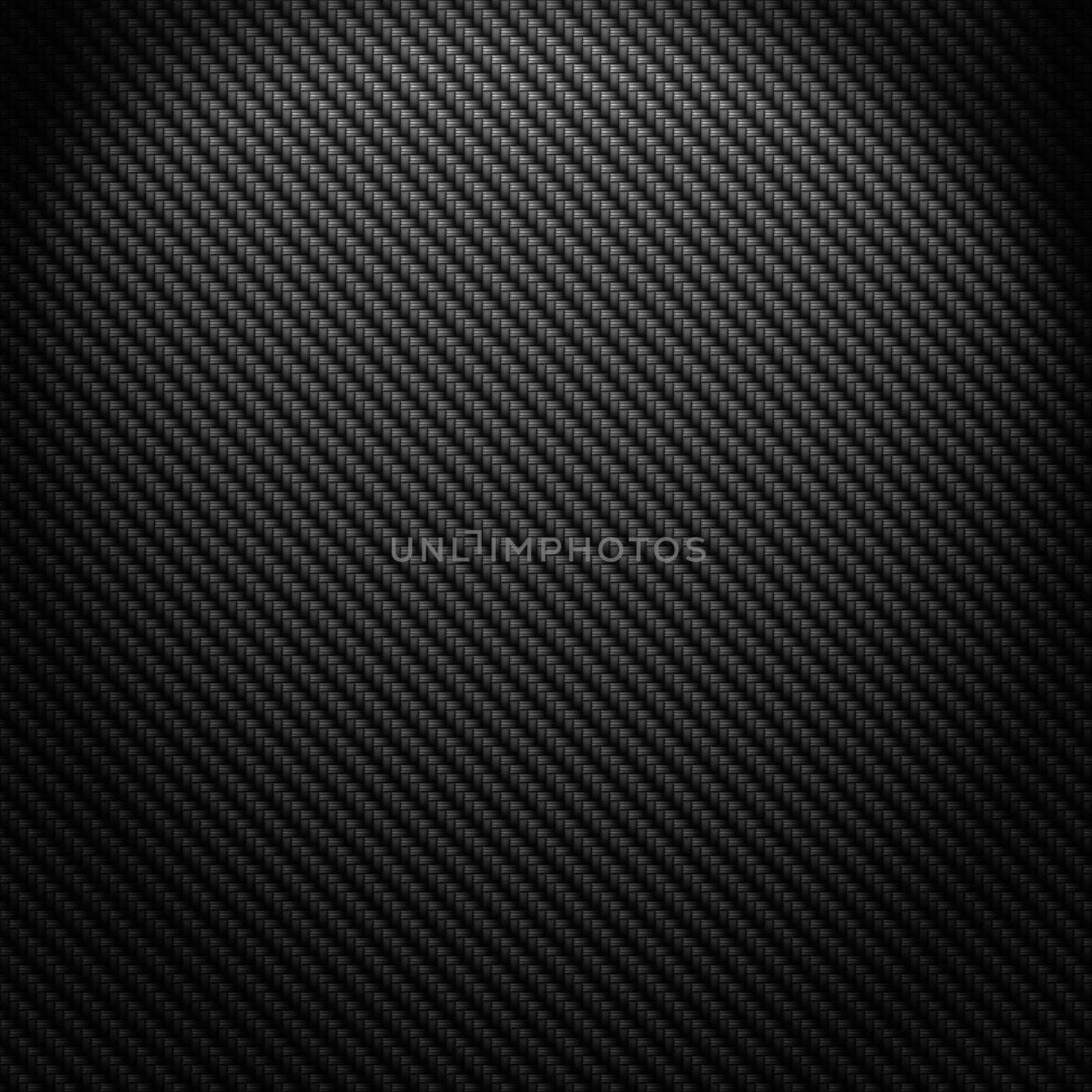 A realistic dark carbon fiber weave background or texture by Attila