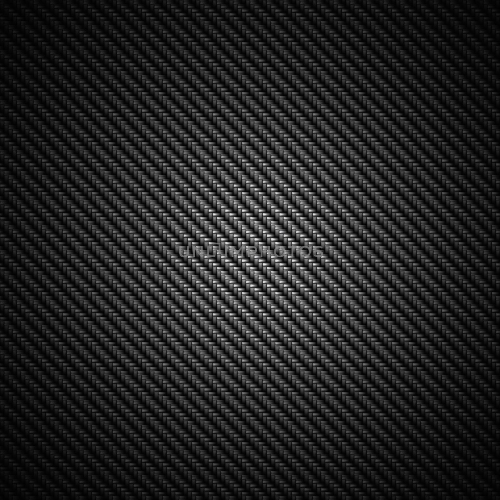A realistic dark carbon fiber weave background or texture by Attila