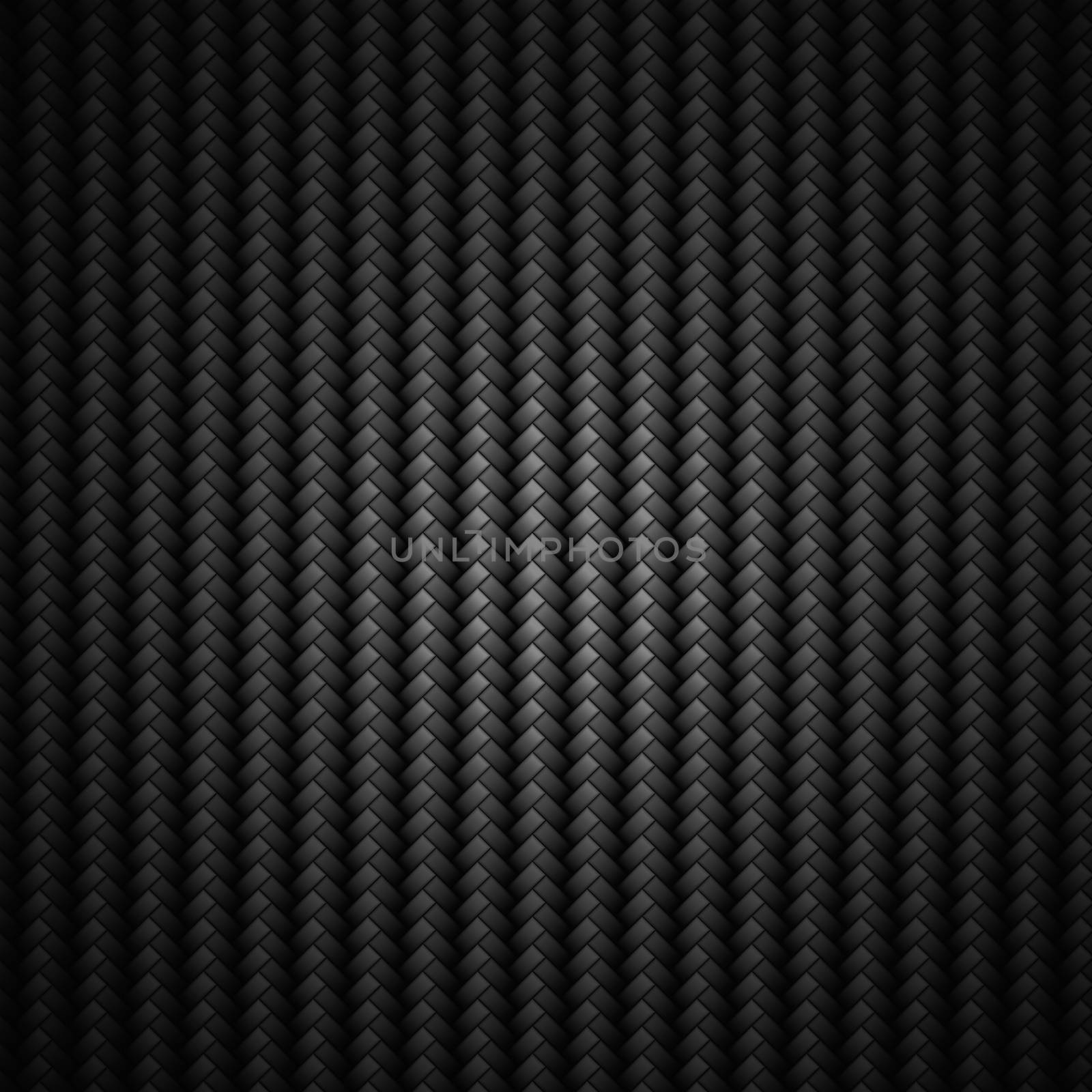 A realistic dark carbon fiber weave background or texture