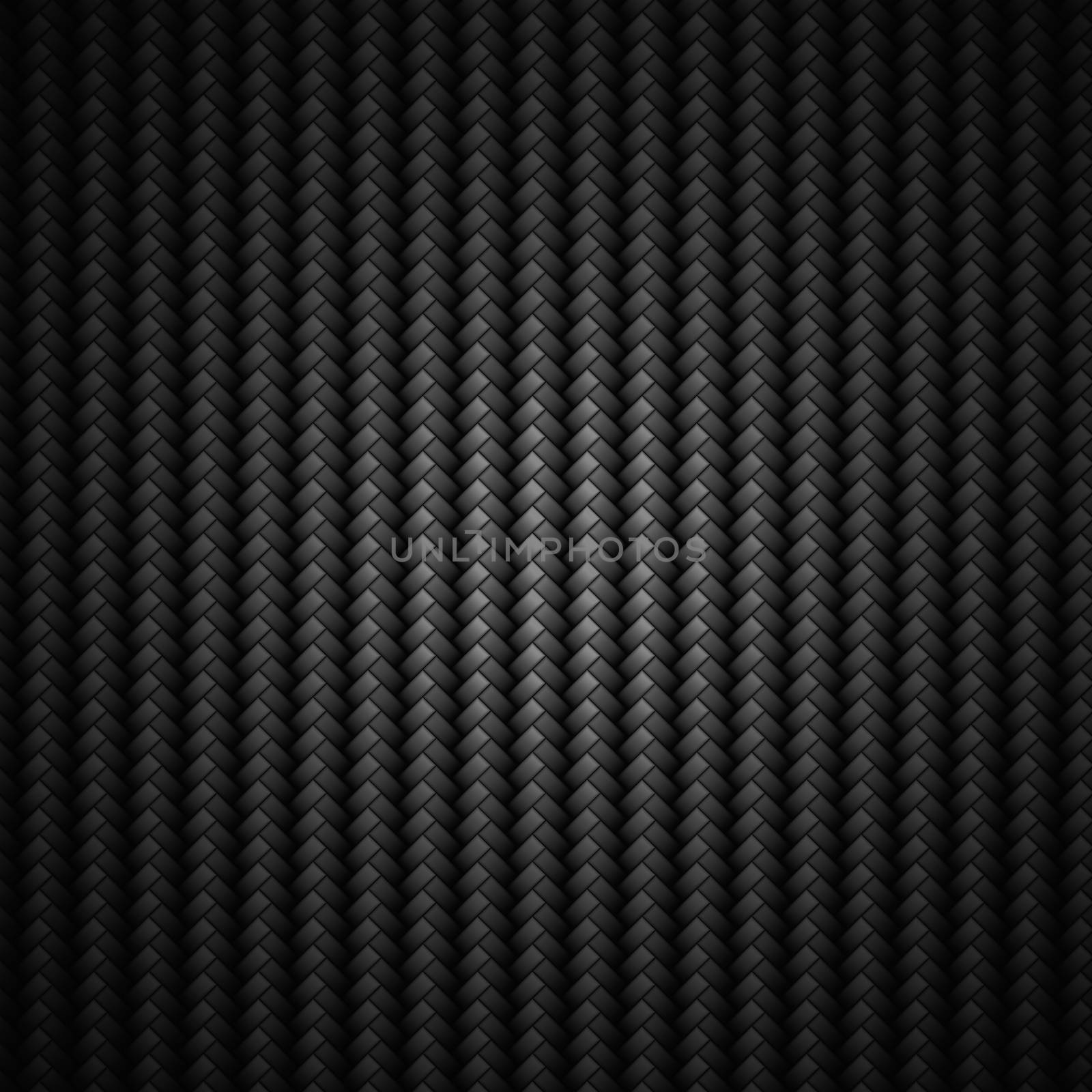 A realistic dark carbon fiber weave background or texture