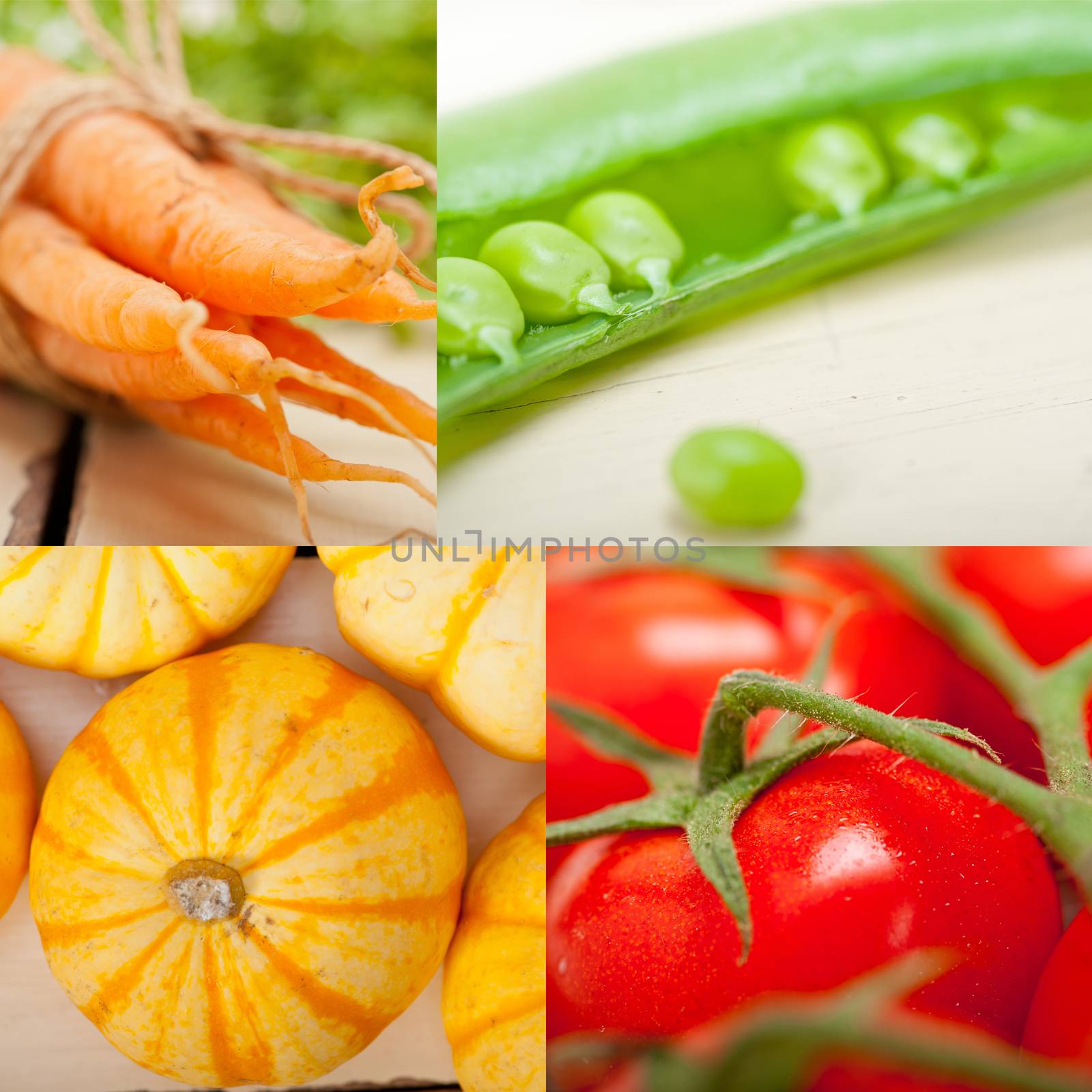 fresh hearthy healthy vegetables selection food collage composition 