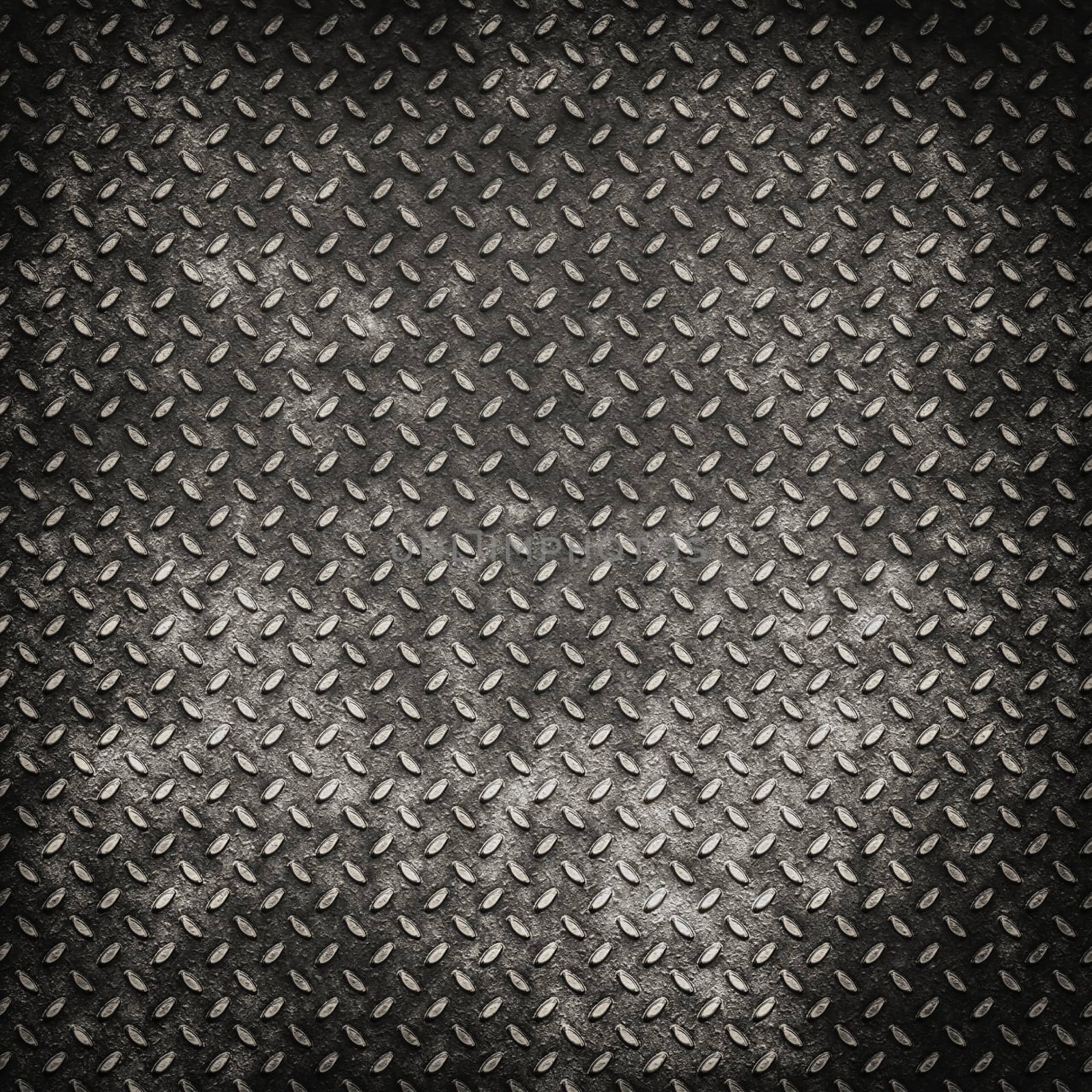 Grunge metal diamond plate background or texture