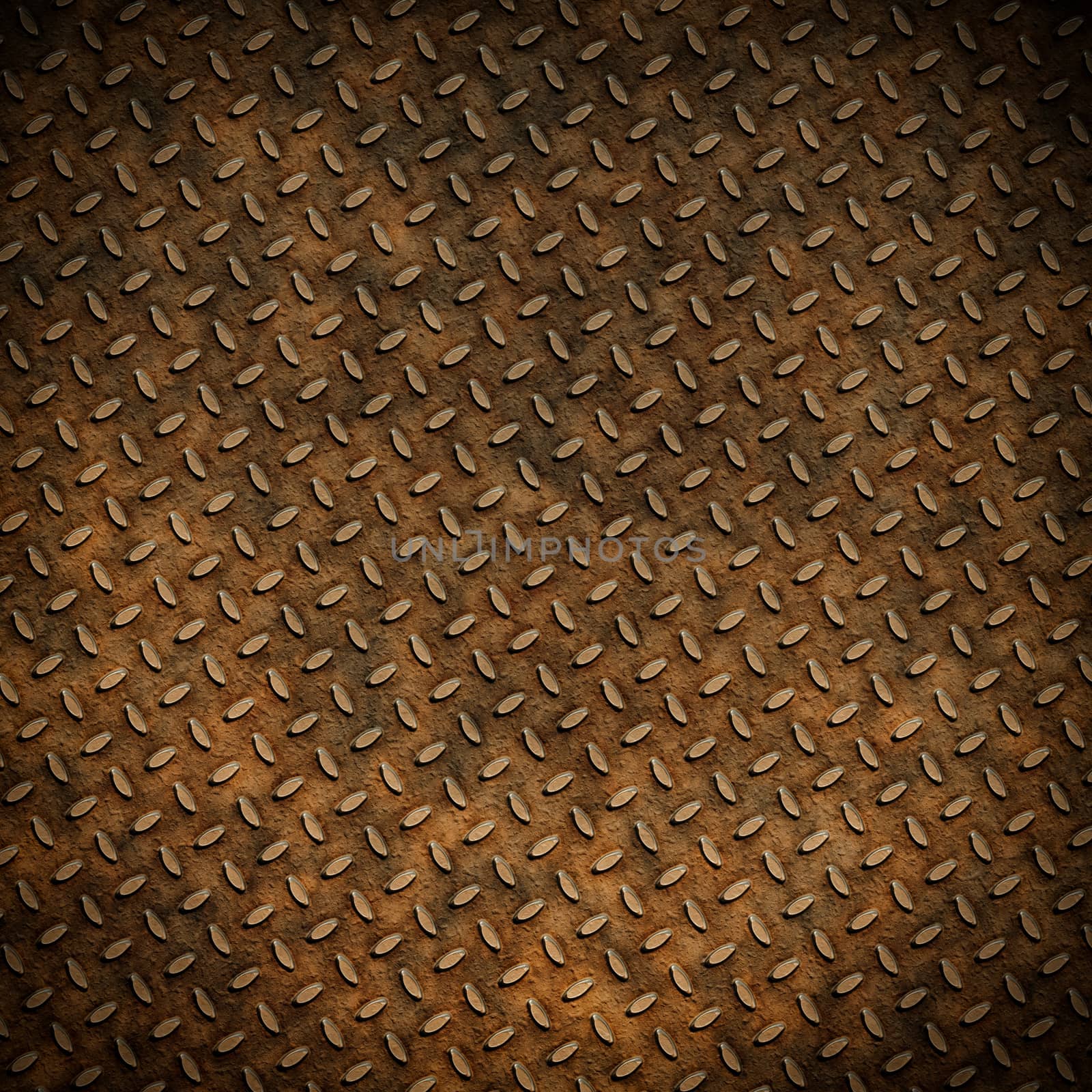 Grunge metal diamond plate background or texture