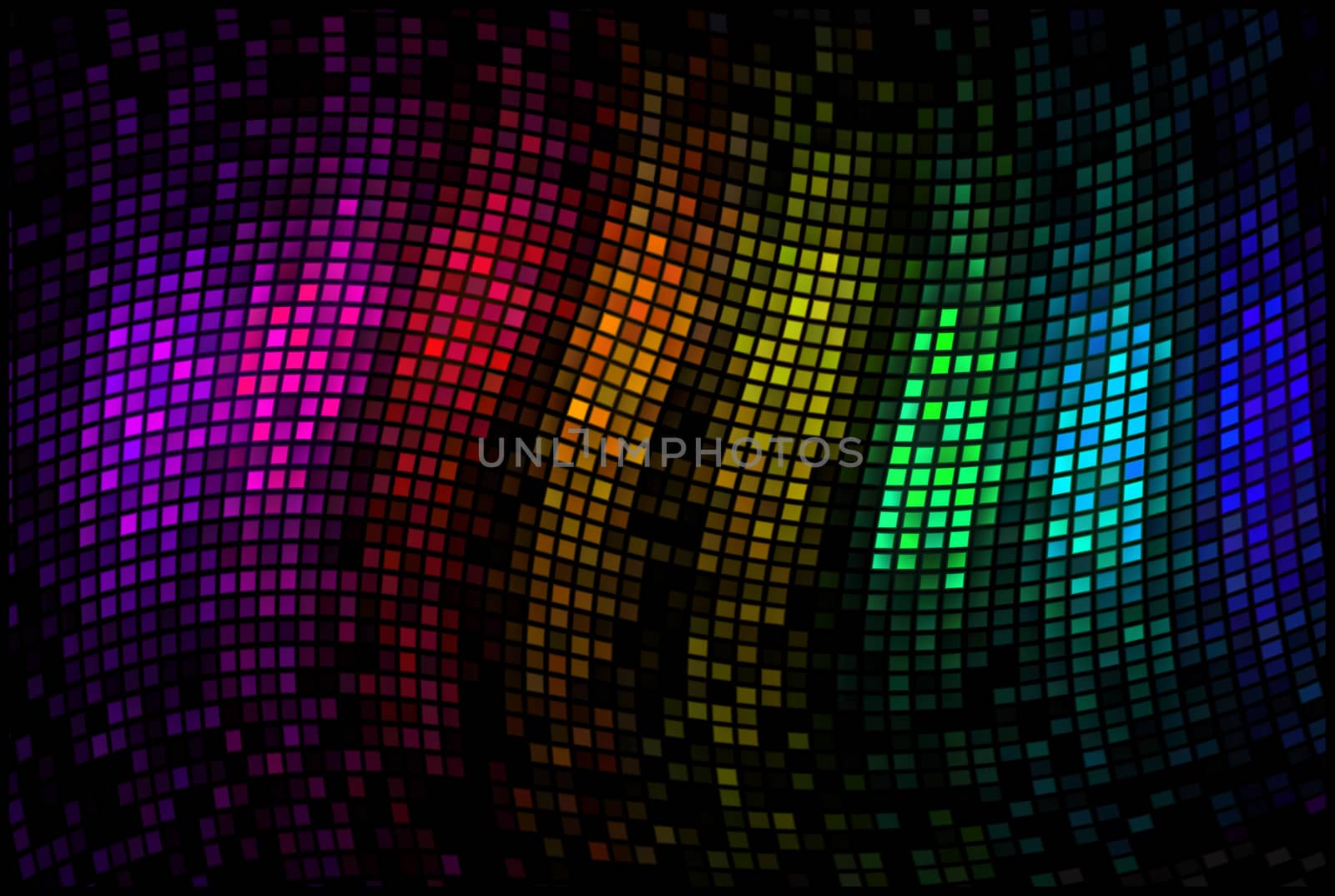 Abstract multicolor disco lights mosaic background