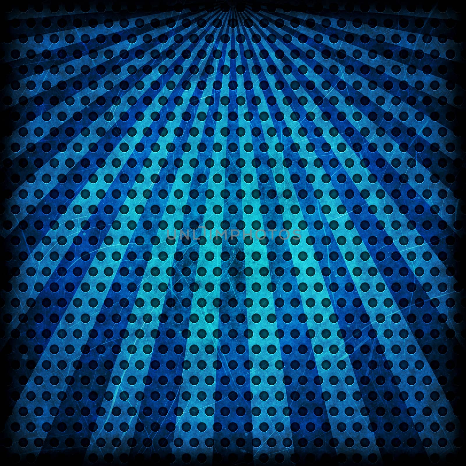 Blue grunge sunbeams background or texture