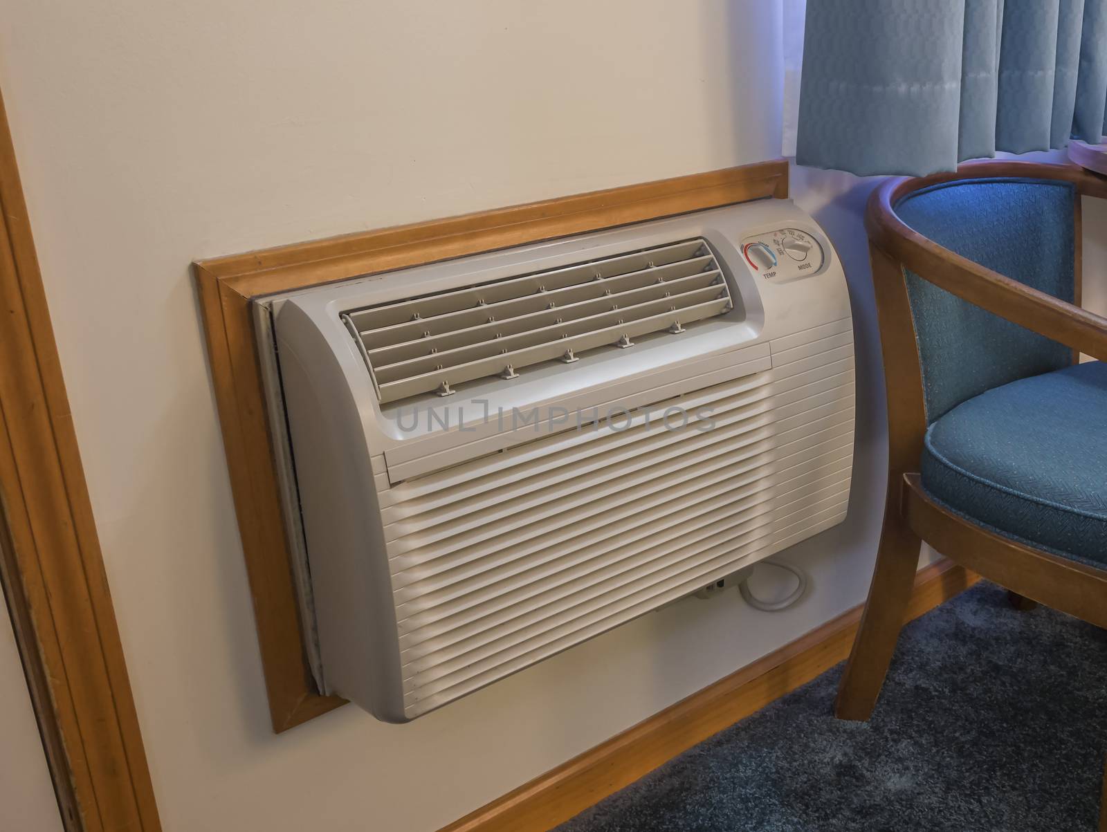 HVAC unit used in most hotel and motel rooms