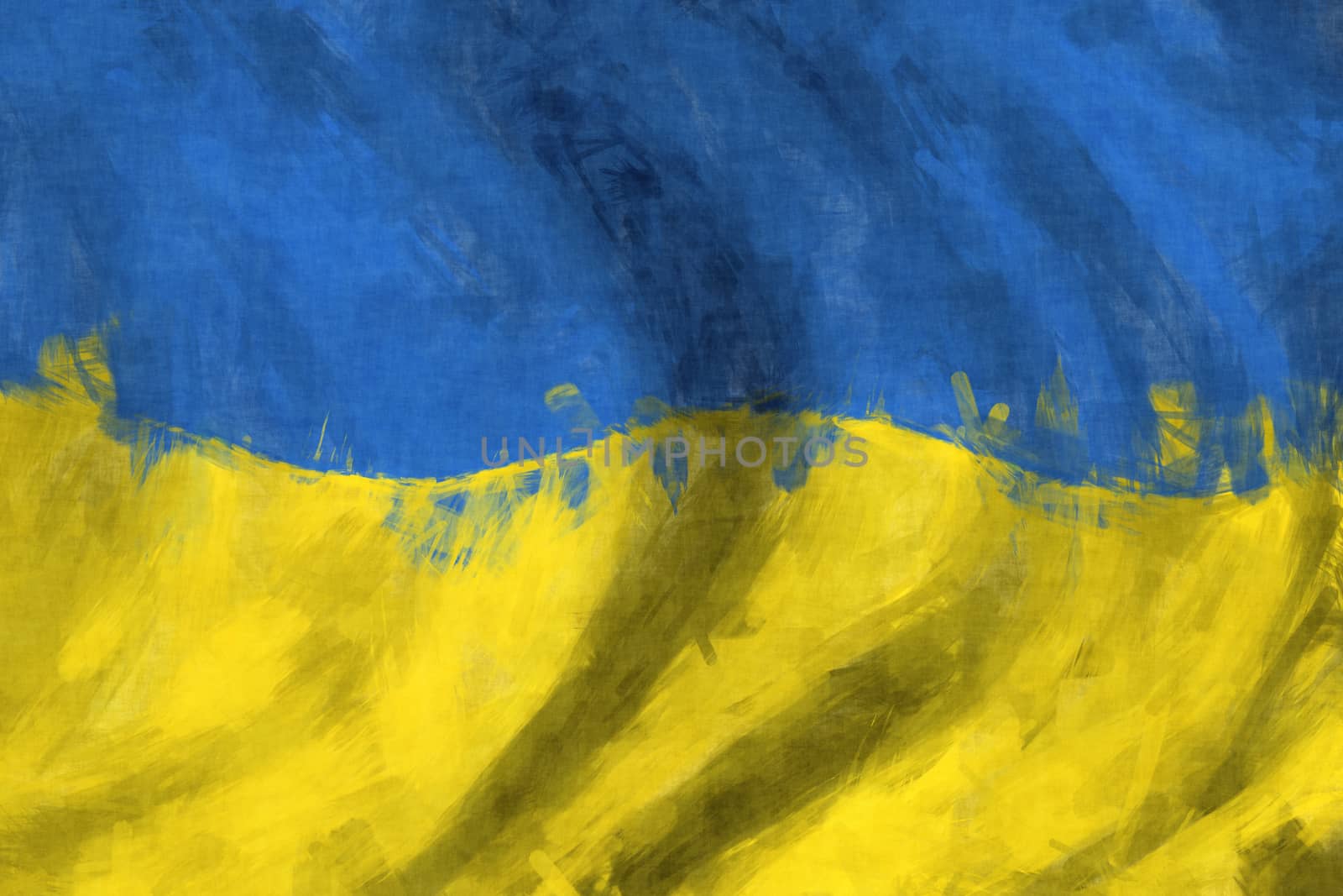 Flag of Ukraine abstract painting background