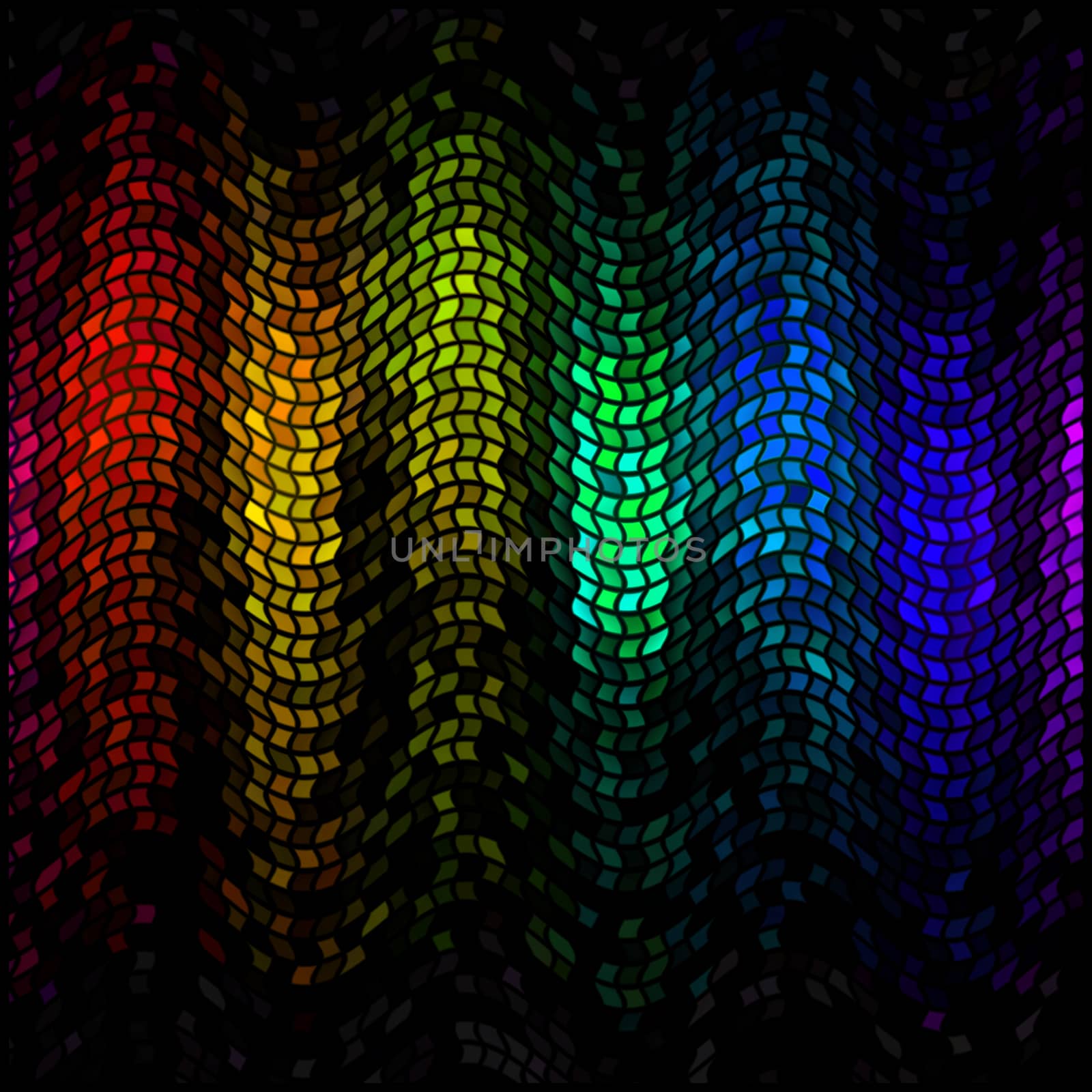 Abstract multicolor disco lights mosaic background by Attila