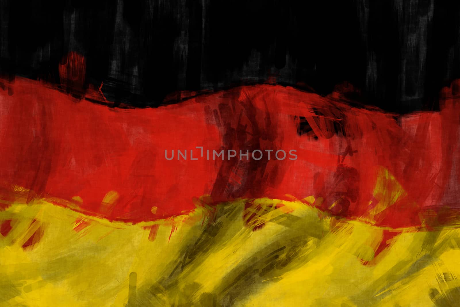 Flag of Germany abstract painting background by Attila