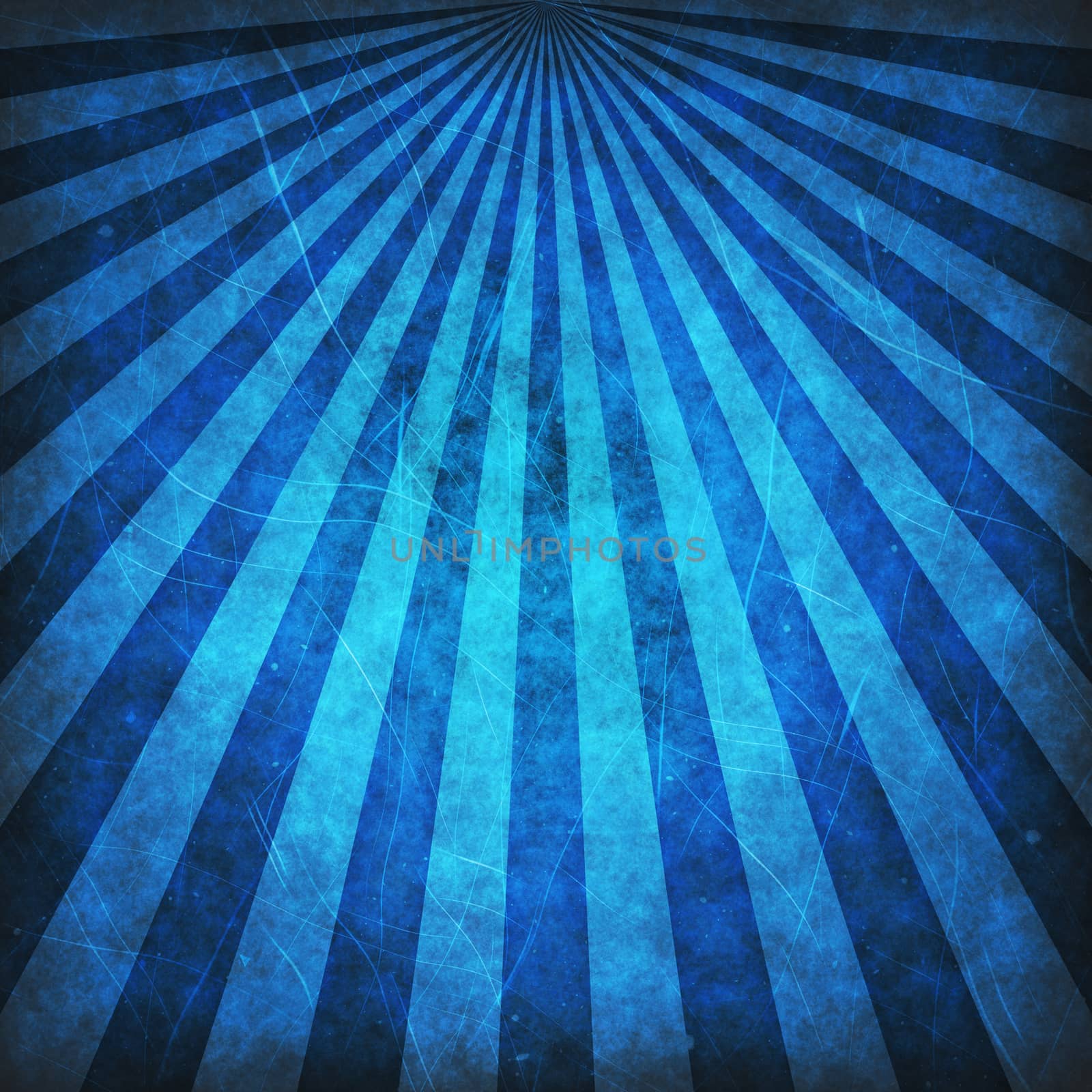 Blue grunge sunbeams background or texture