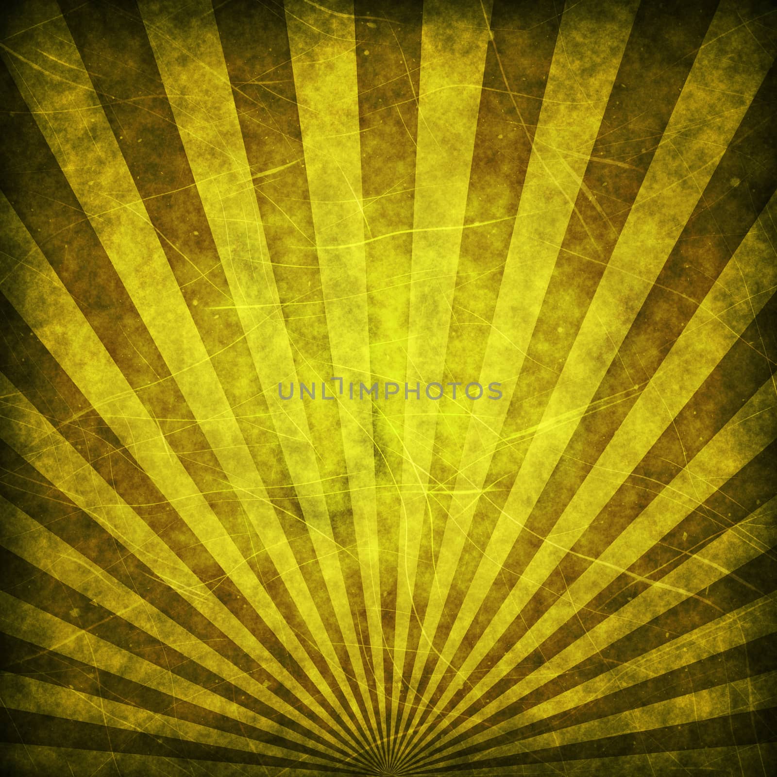 Yellow grunge sunbeams background or texture by Attila