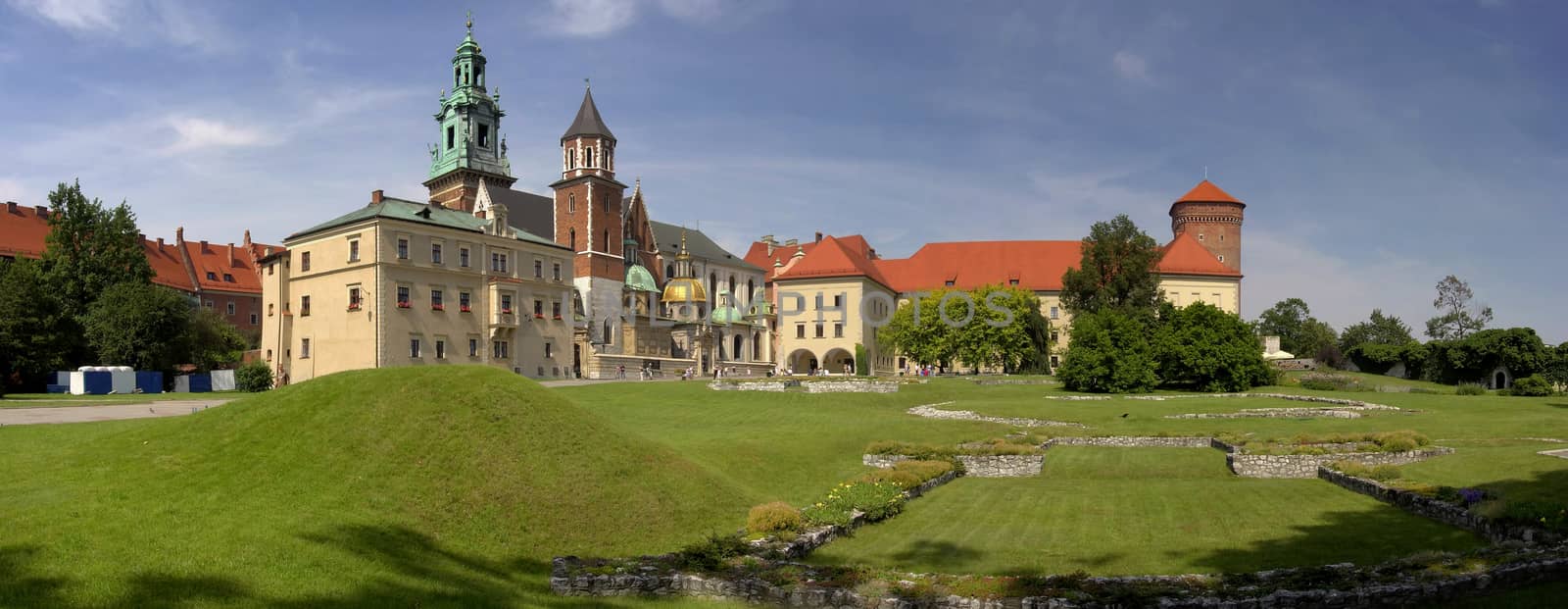 Panorama of Wawel Royal Castle in Cracow, Poland by Attila