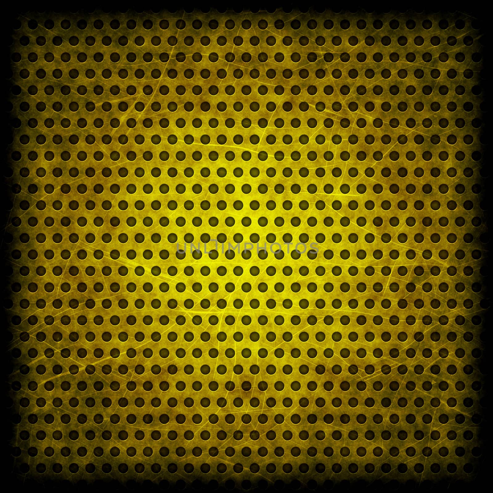 Yellow grunge background of circle pattern texture