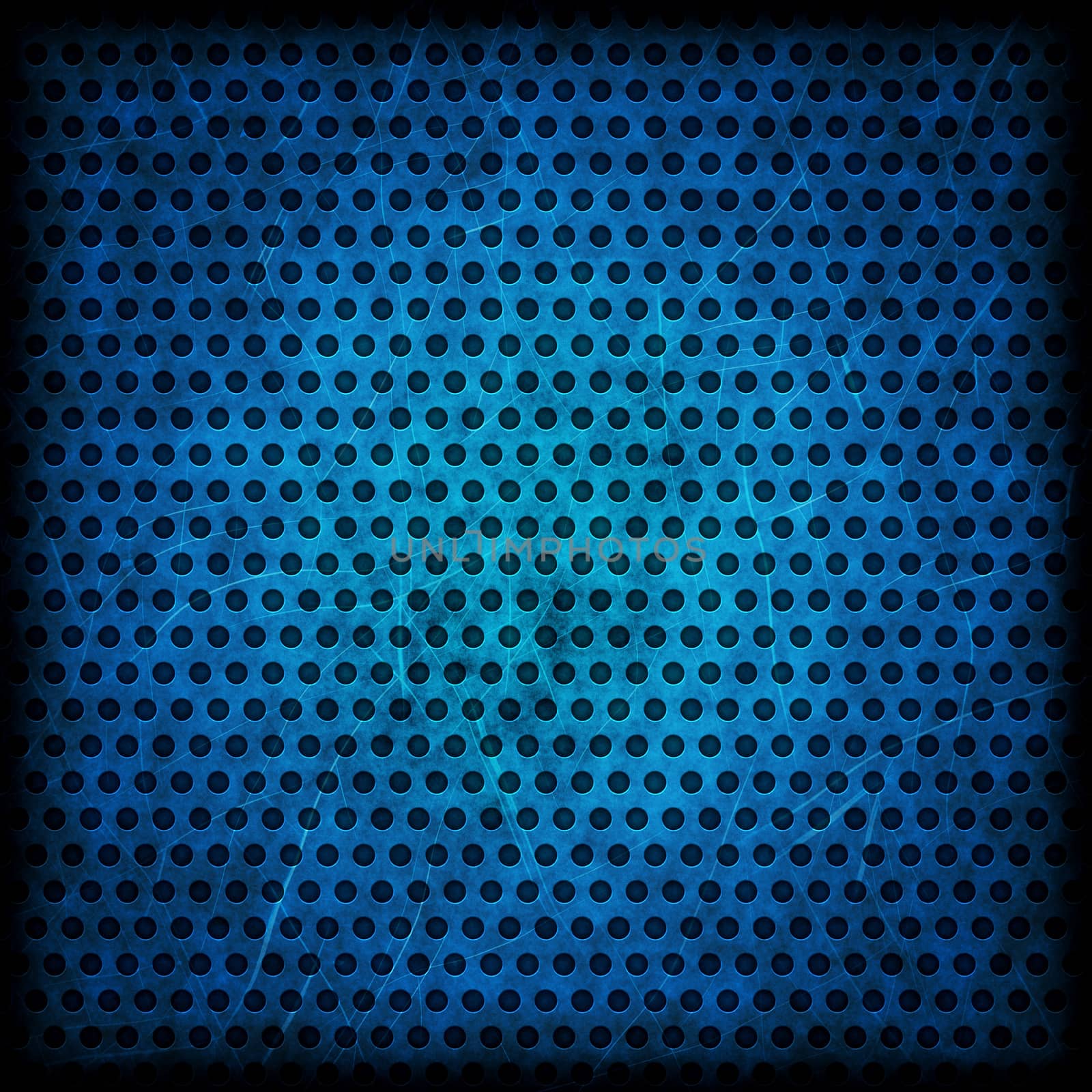 Blue grunge background of circle pattern texture by Attila