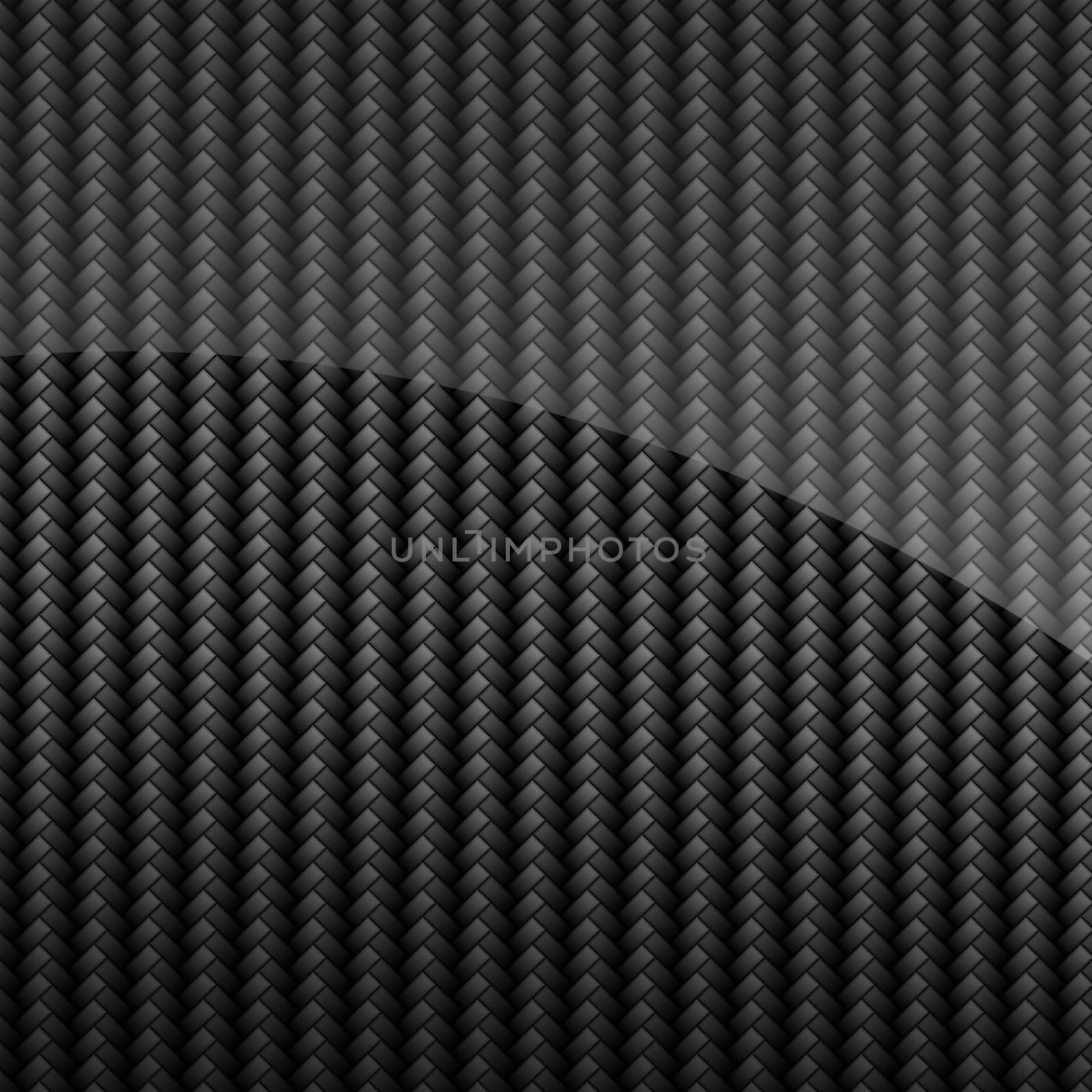 Black glossy carbon fiber background or texture