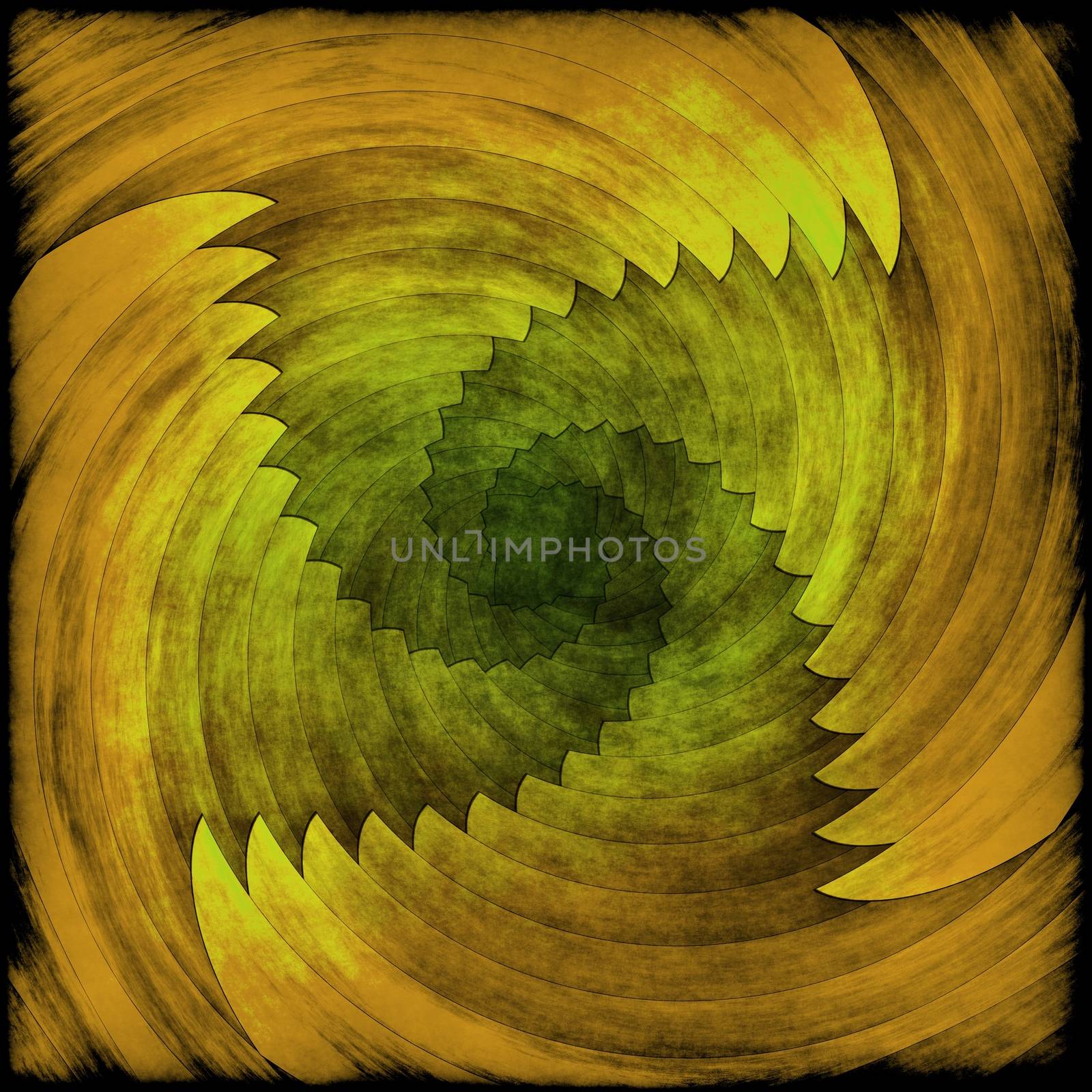 Spiral abstract yellow grudge background or texture by Attila