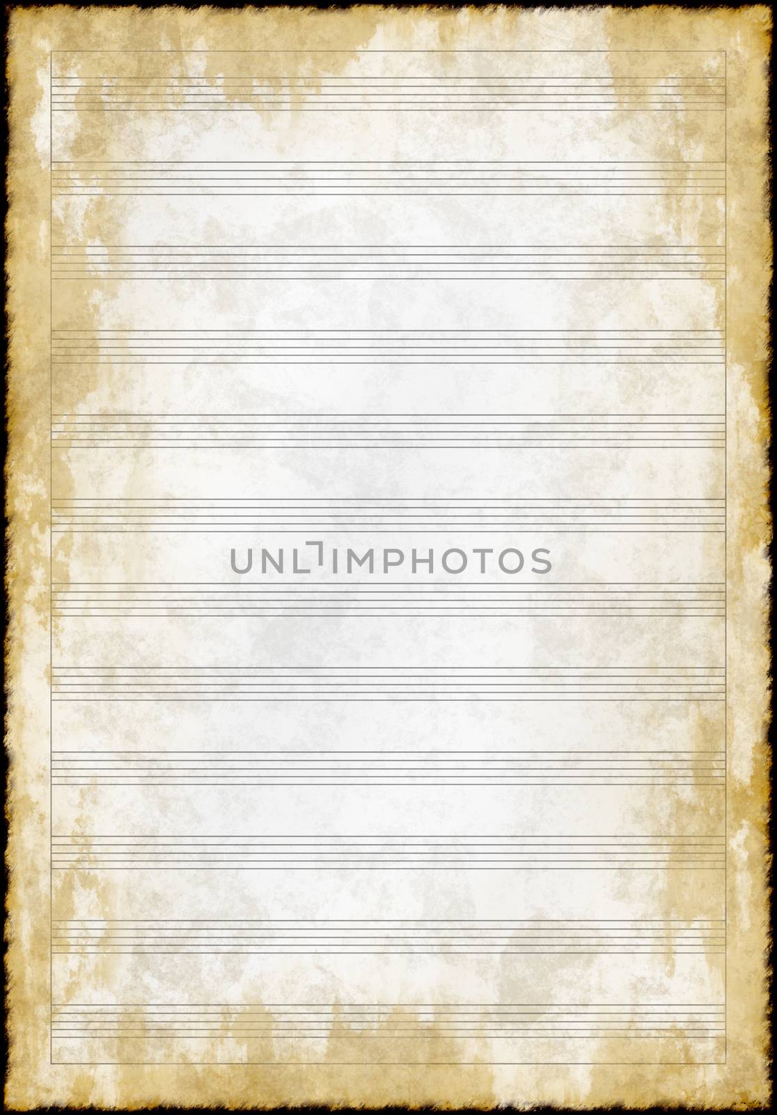 Old grunge blank music paper by Attila