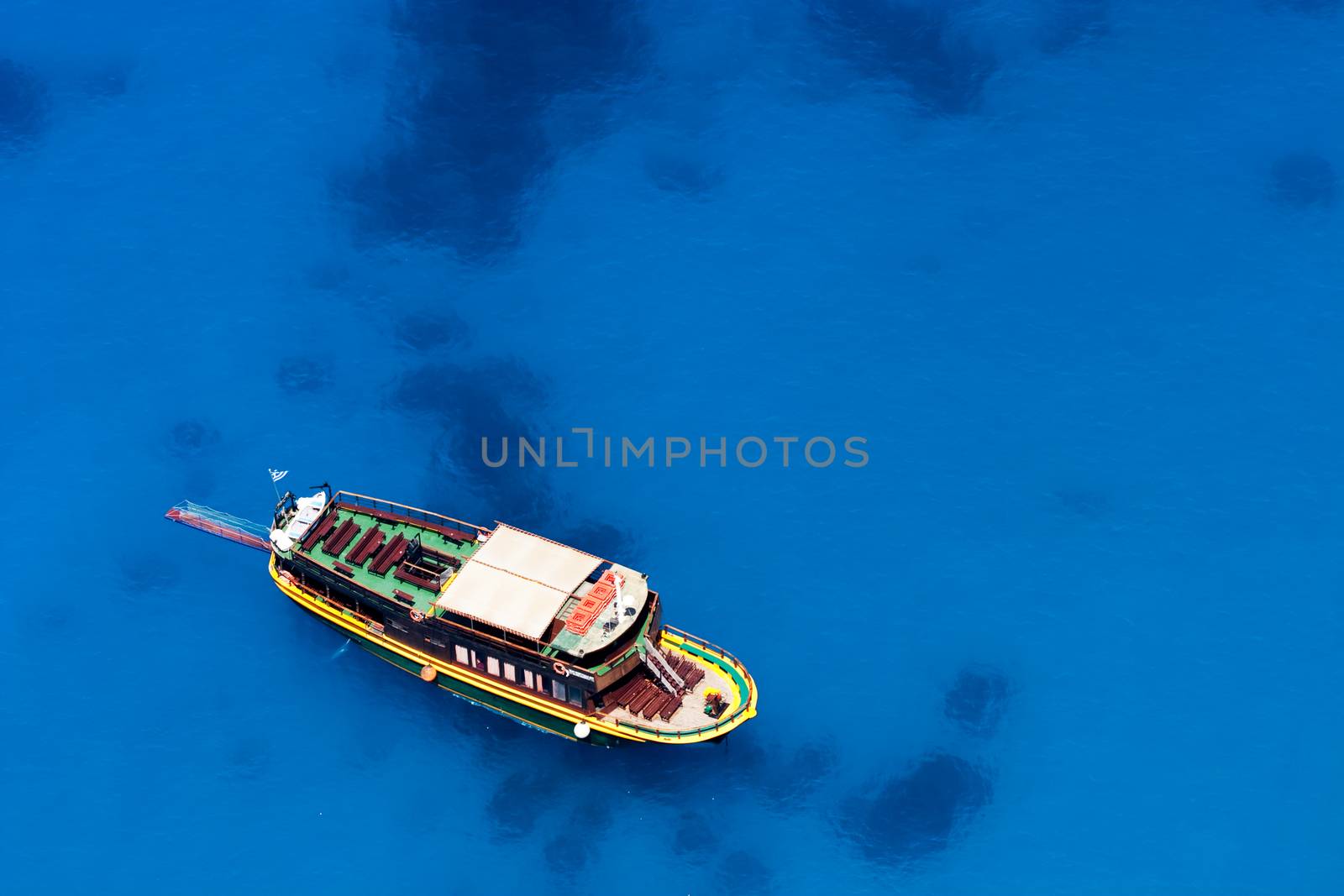turistic boat cruising in sea