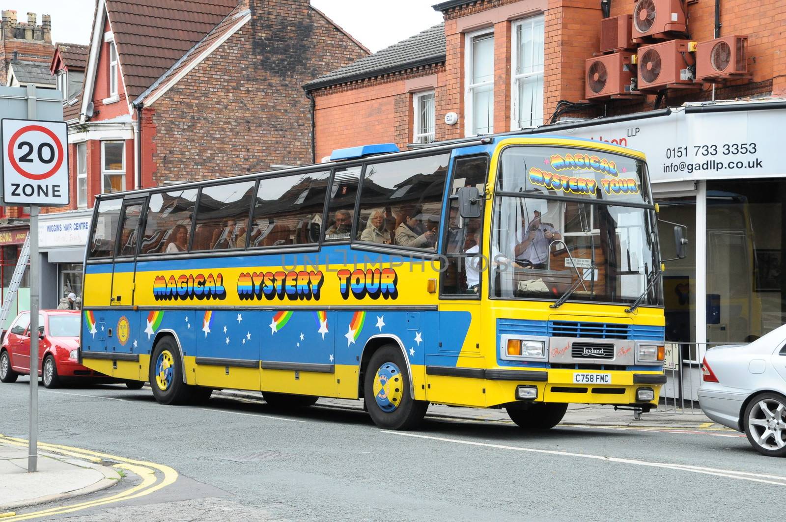 Magical mystery tour coach Liverpool
