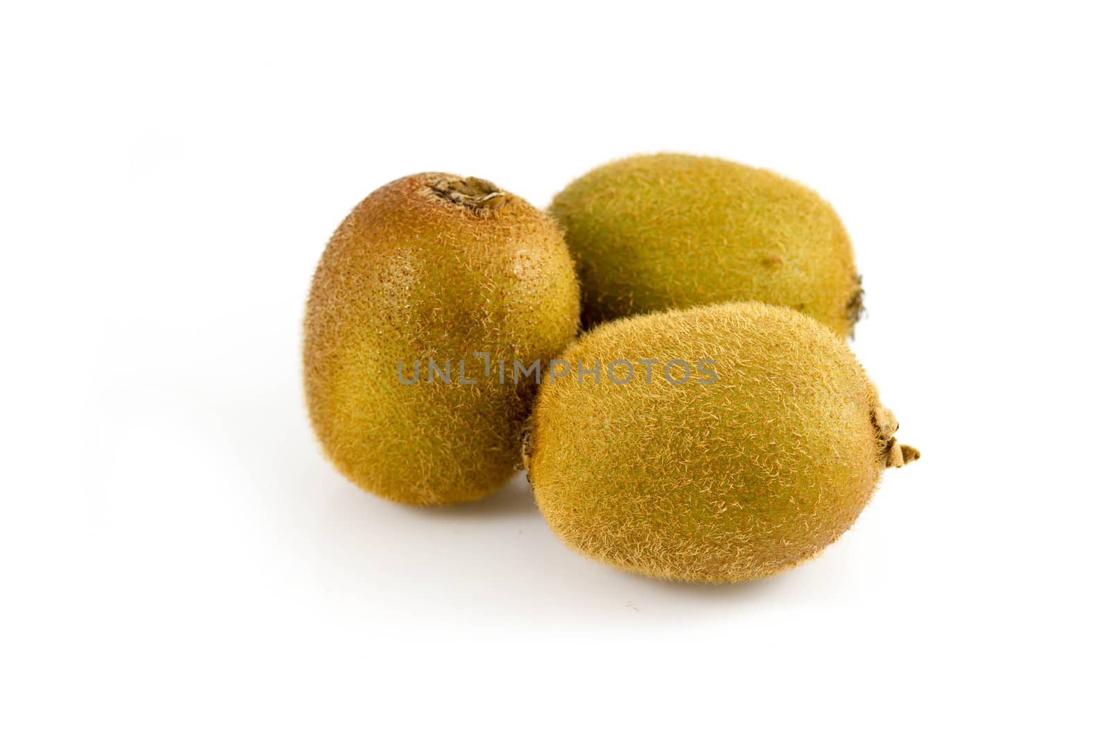 Kiwi fruit isolated on white background.