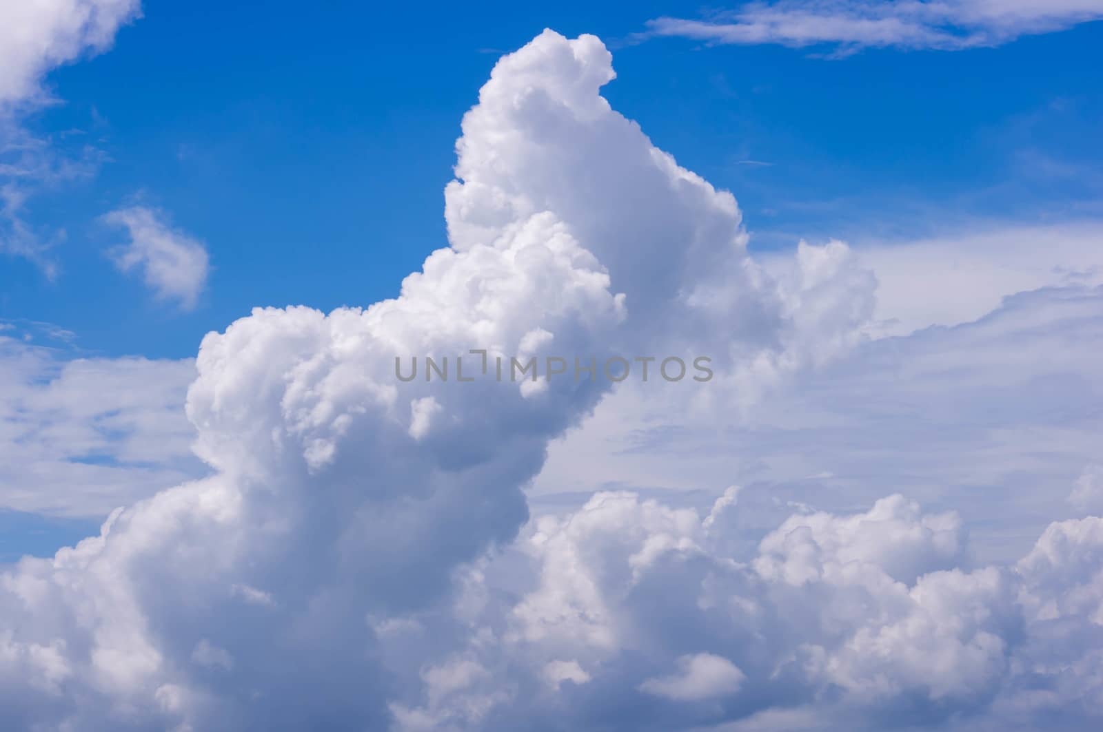 blue sky with cloud. by seksan44