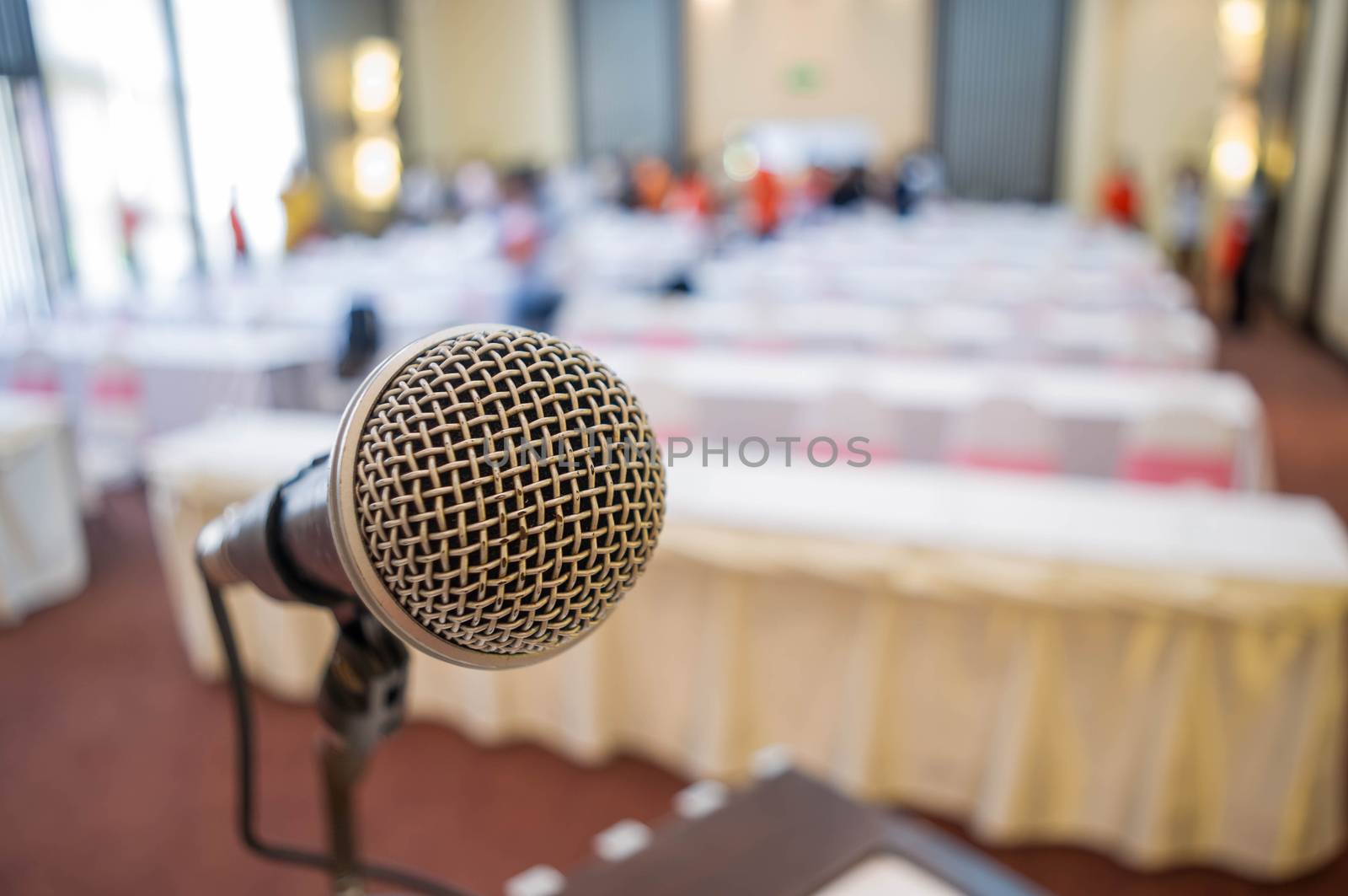 Microphone in meeting room.