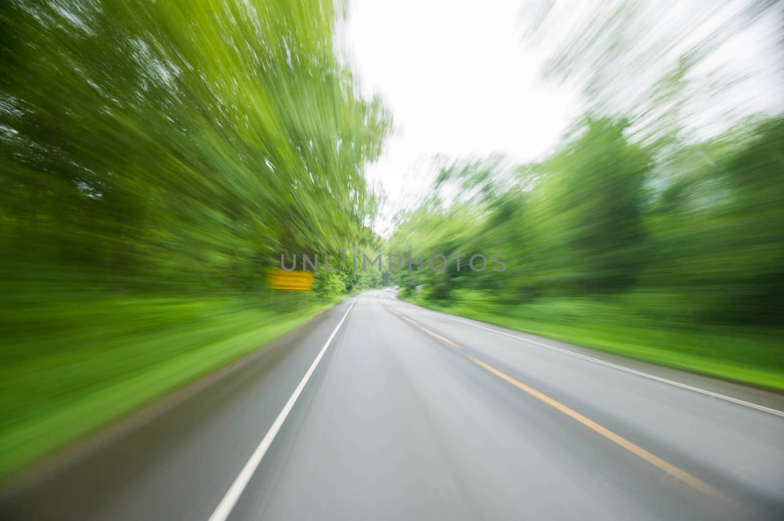 Road in motion blur