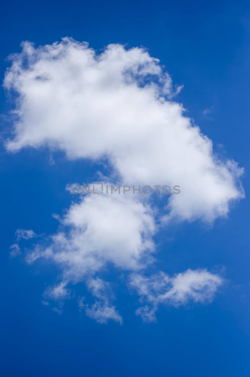 Blue sky with cloud background.