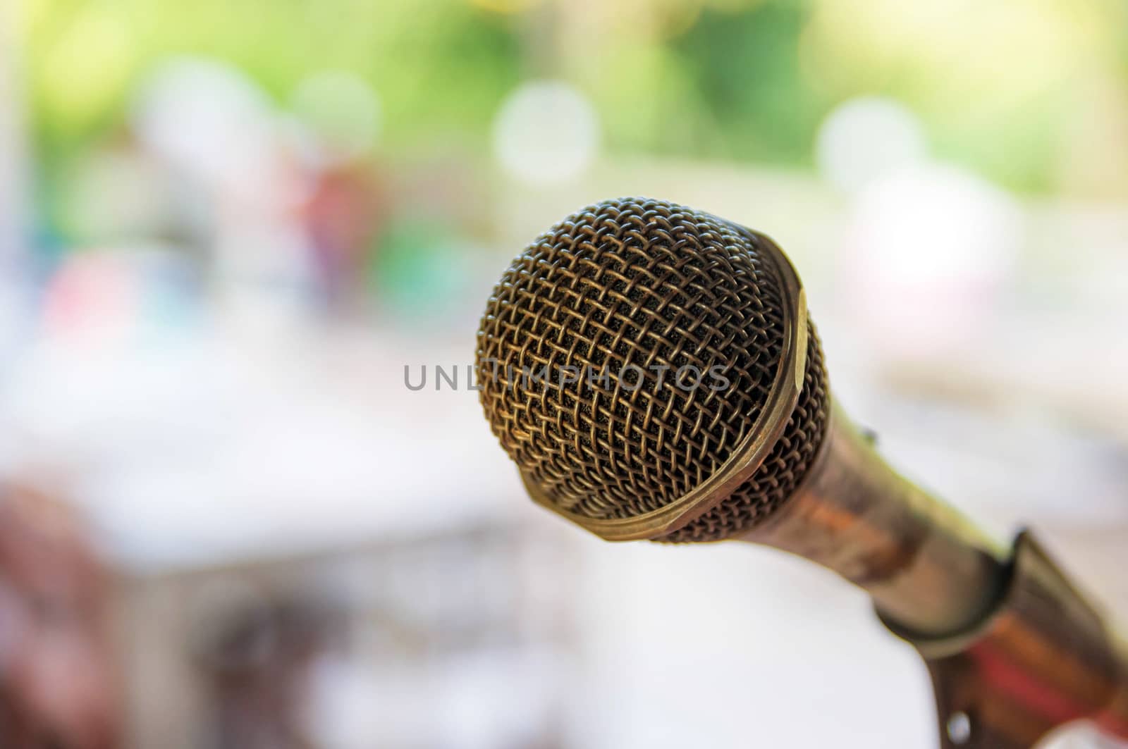 Close up of microphone