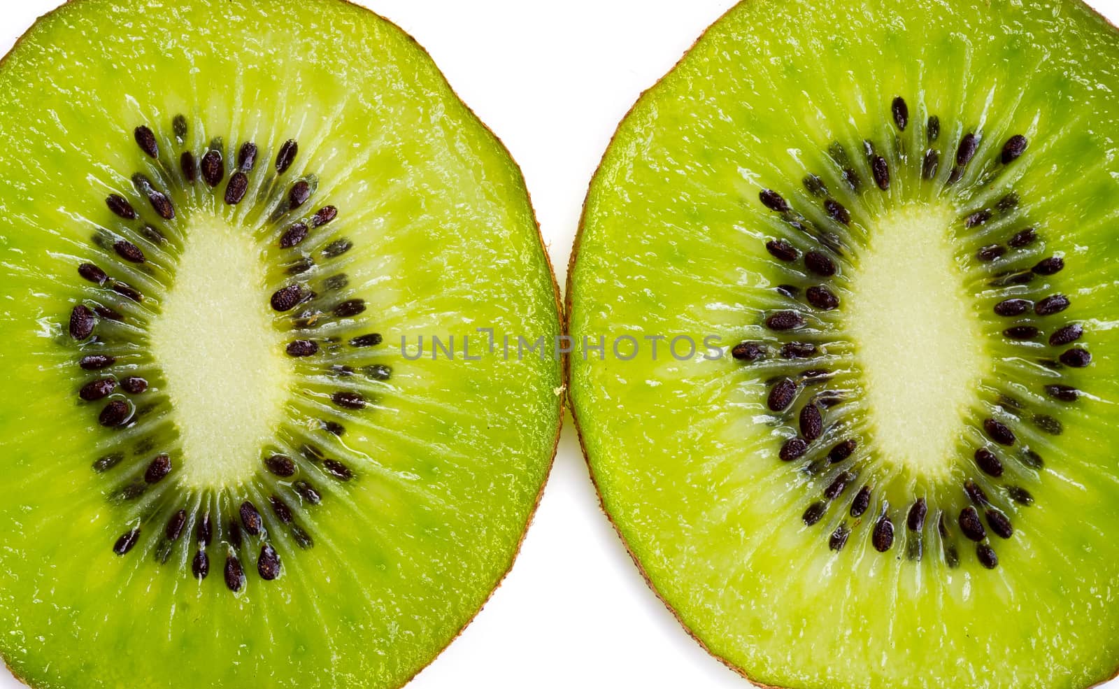 slices of kiwi fruit by seksan44