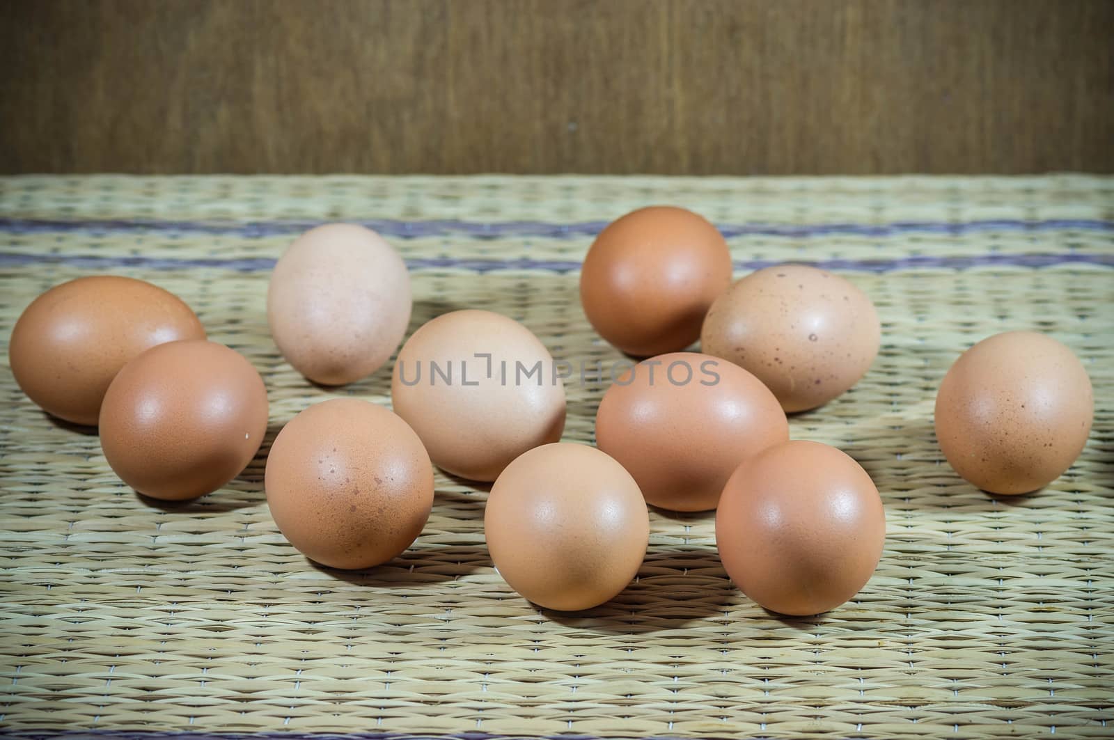 Chicken brown eggs by seksan44
