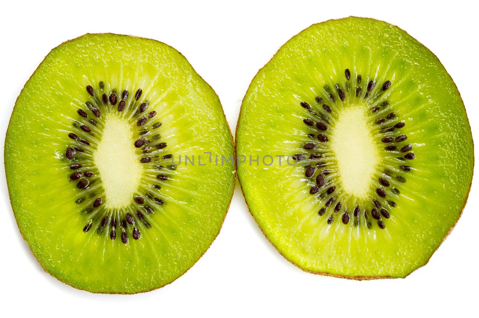 slices of kiwi fruit by seksan44