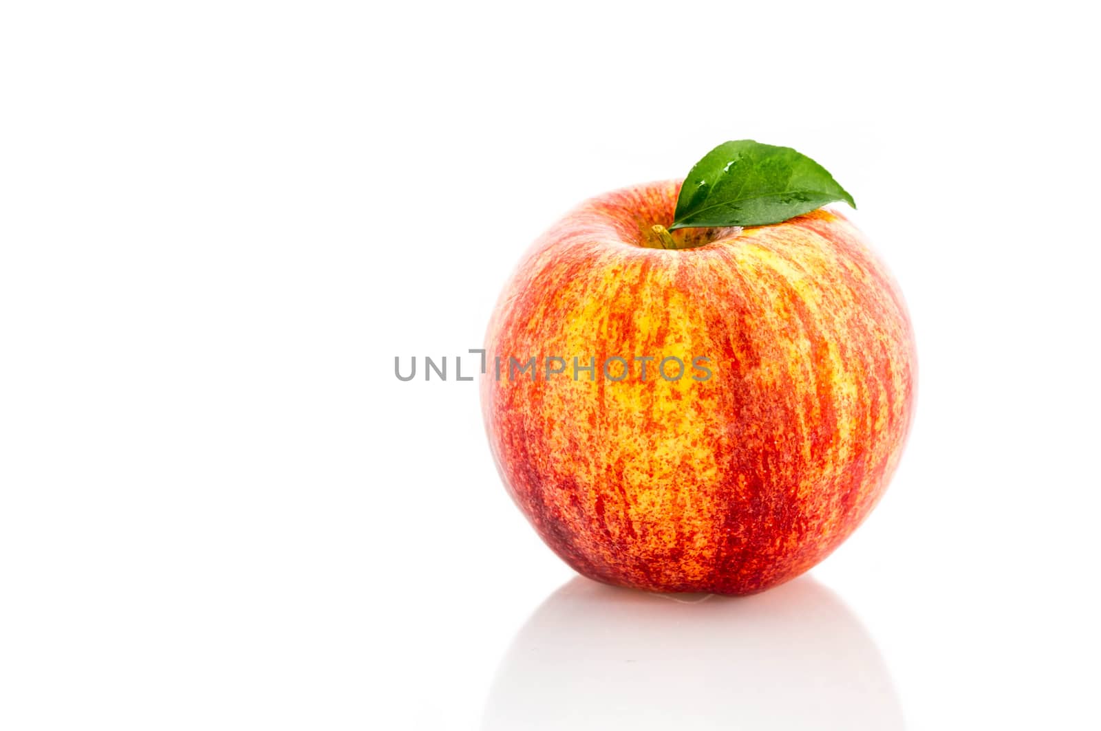 Fresh red apple isolated on a white background.