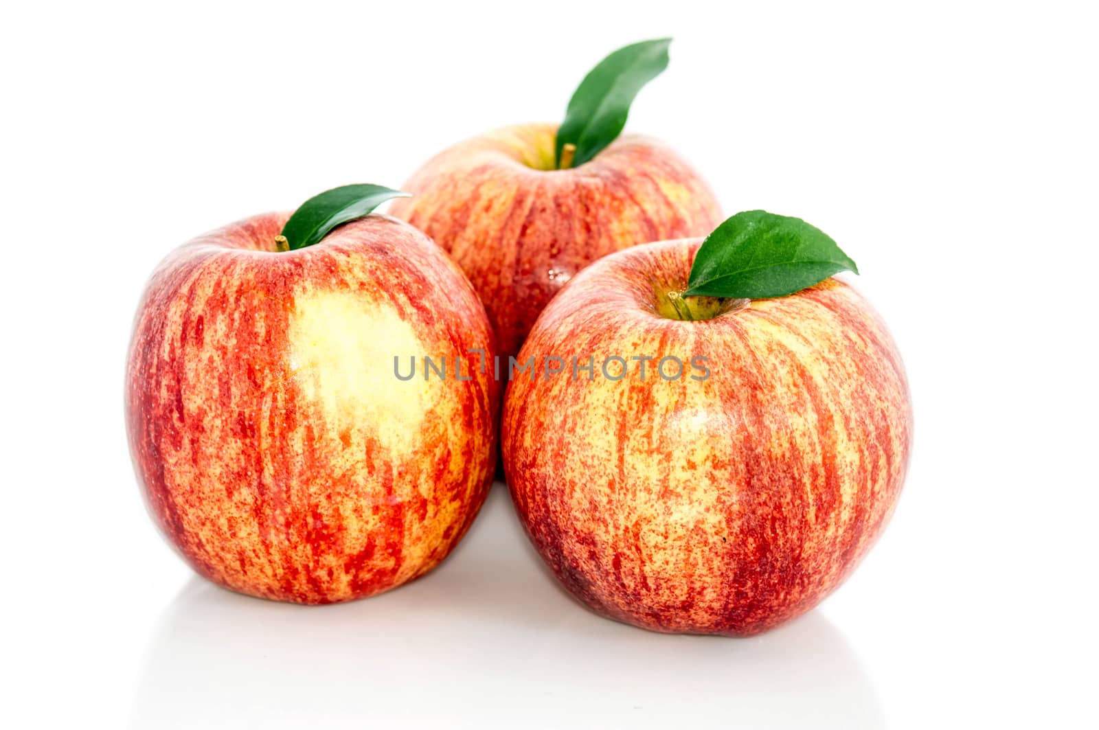 Fresh red apple isolated on a white background.