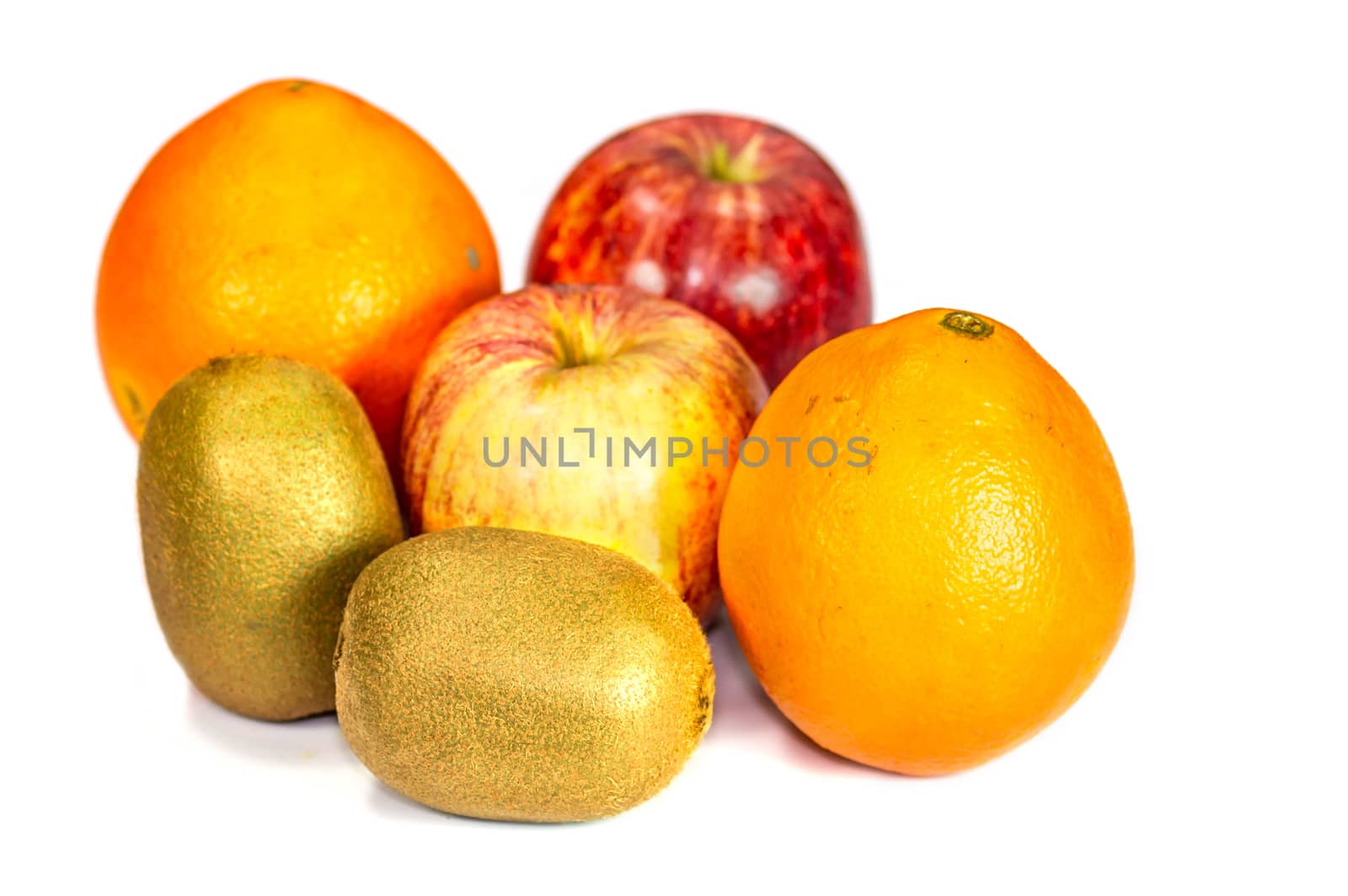 fruit pear, apple, kiwi, orange
