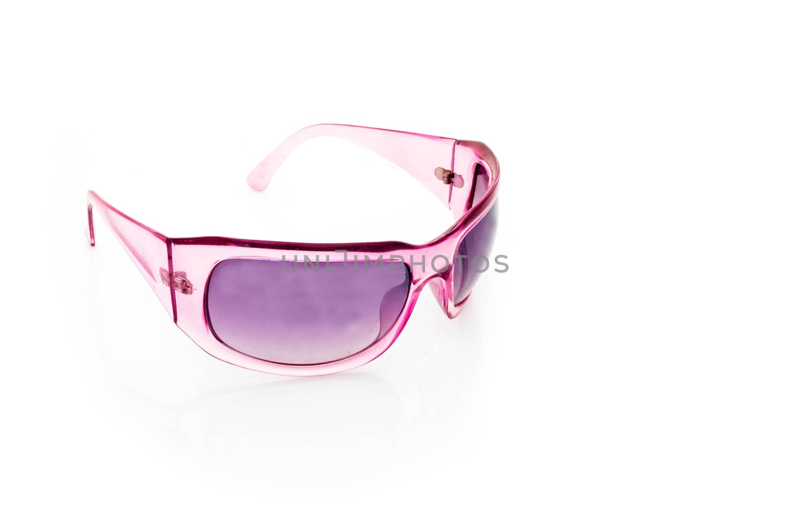 Women glamorous pink sunglasses by seksan44