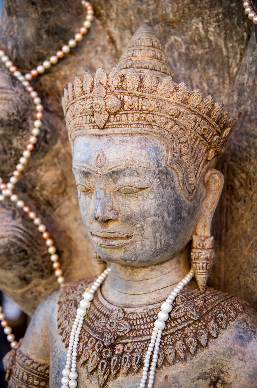 Head shot Thai graven image .