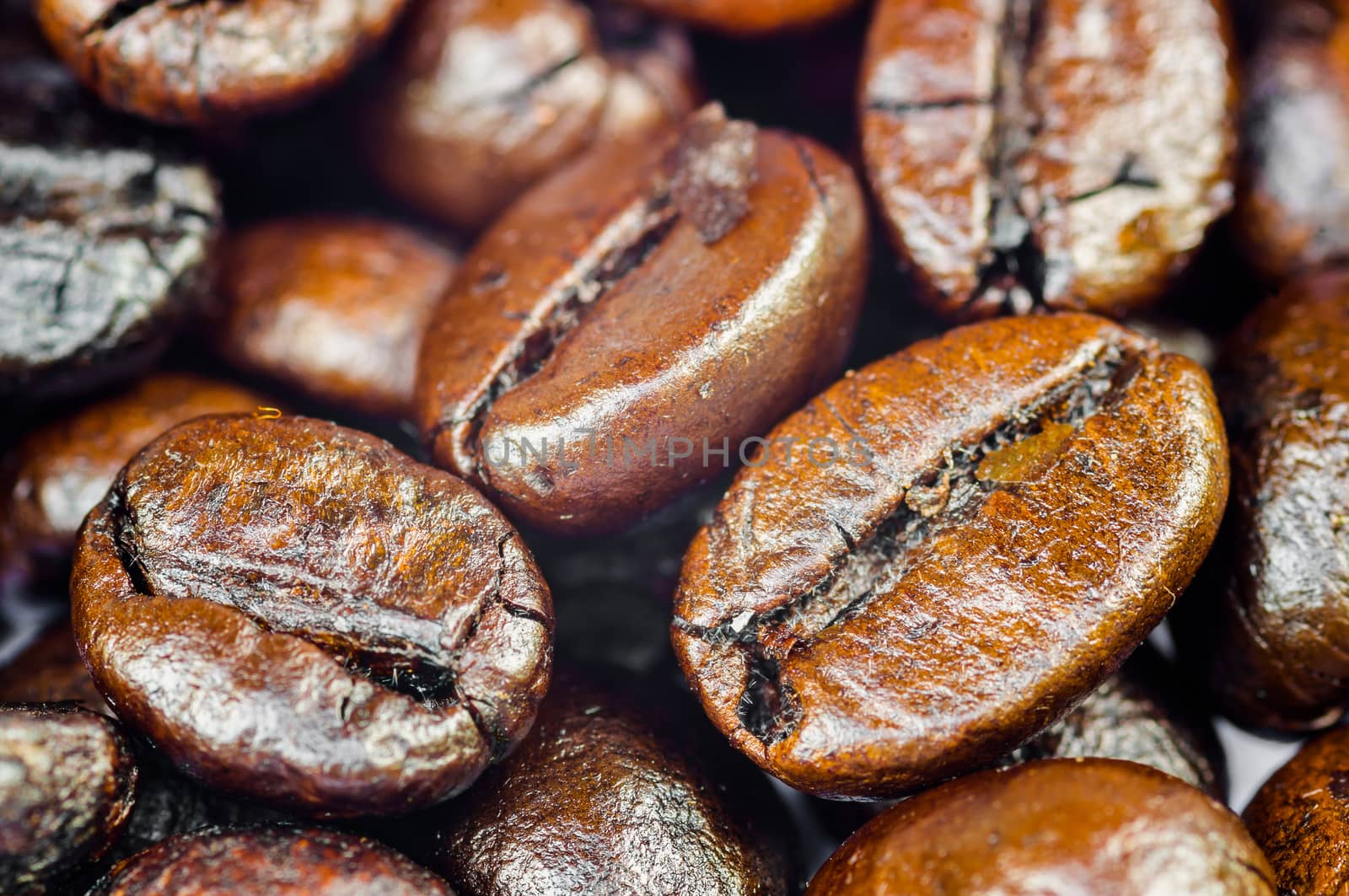 coffee beans texture background.Macro
