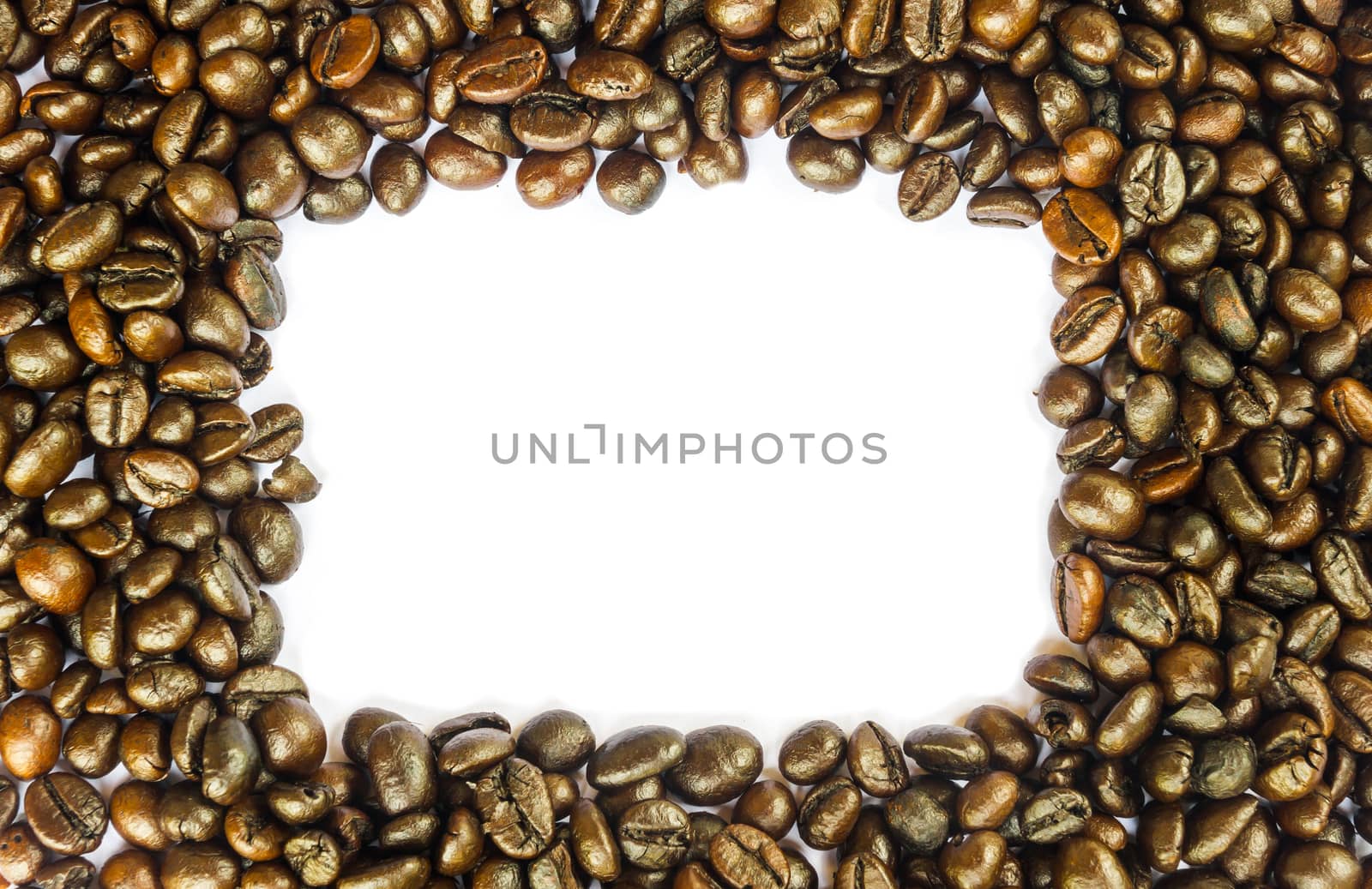 coffee beans isolated on white background.