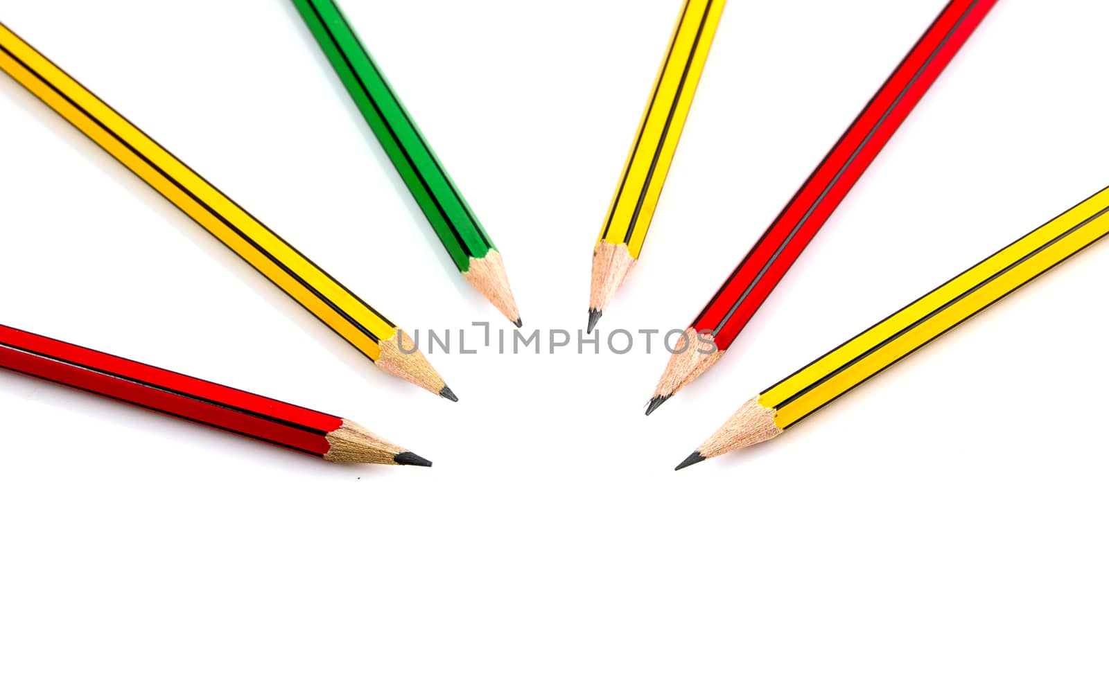 lead pencils isolated on white