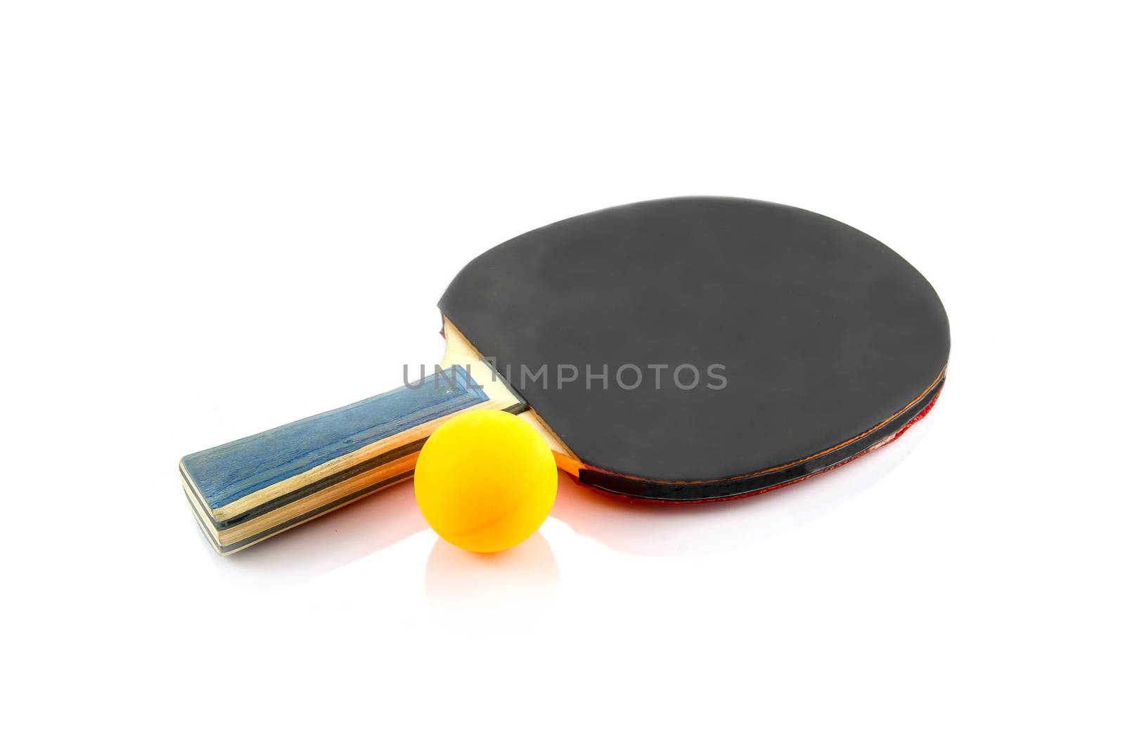 Table tennis and Table tennis ball isolate.