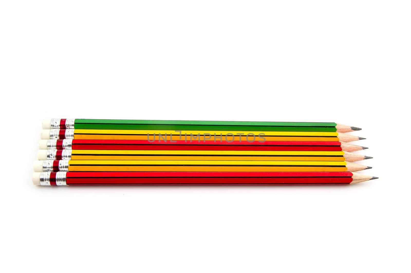 lead pencils isolated on white