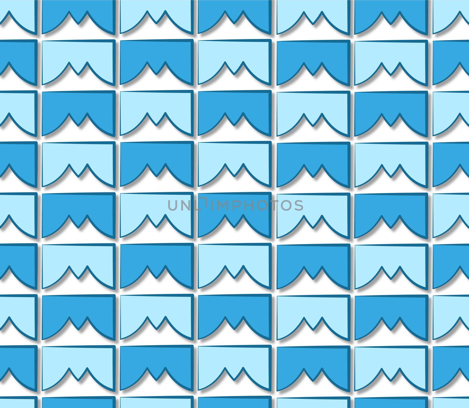 abstract background or textile blue tile pattern mountain peaks