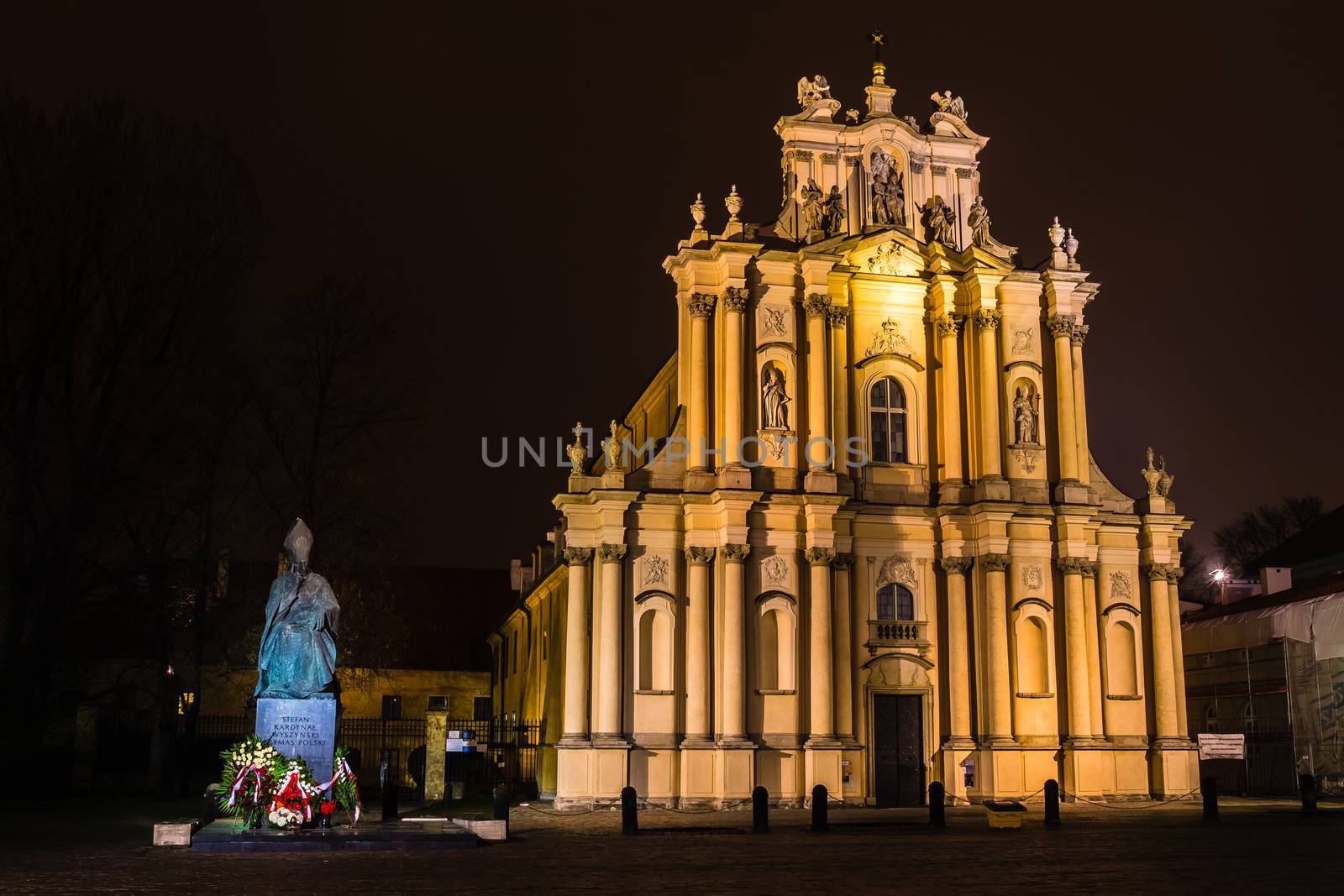 Church of the Visitation in Warsaw, Poland, built in the years of 1728 - 1761 in a late Baroque architectural style.