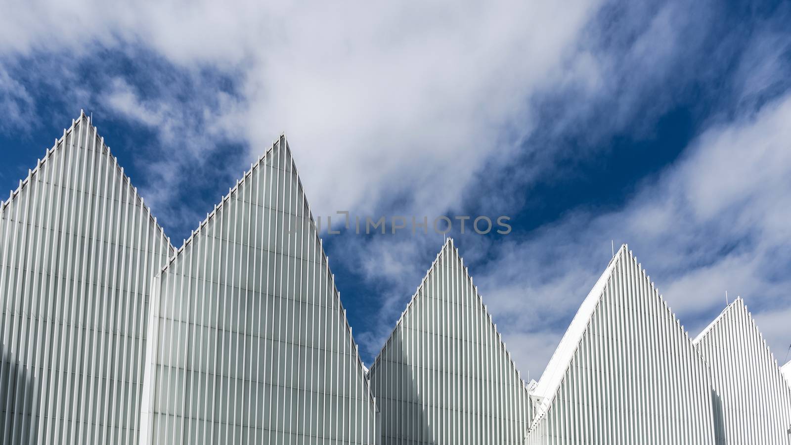 Zigzagging roof of  The Szczecin Philharmonic Hall designed by Estudio Barozzi Veiga. Building won the EU's architecture prize, the Mies van der Rohe Award 2015.