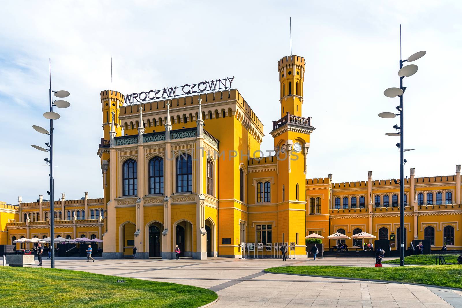 Wroclaw Main Railway Station, located in the 19th century building recently generally renovated,  the largest railway station of the Lower Silesian Voivodeship.