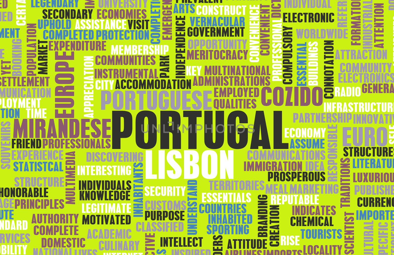 Portugal as a Country Abstract Art Concept