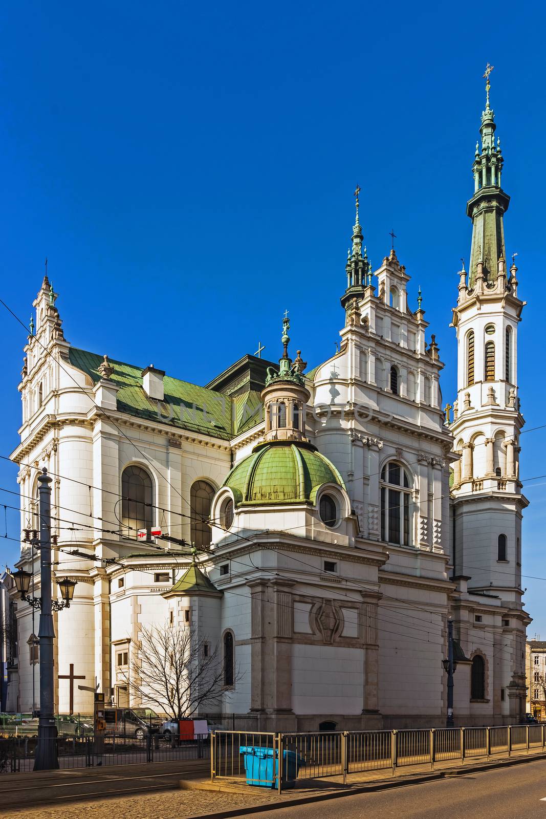 Church of the Holy Redeemer in Warsaw, Poland. Eclectic church built in 1903 in a style referring to the Baroque and Renaissance.