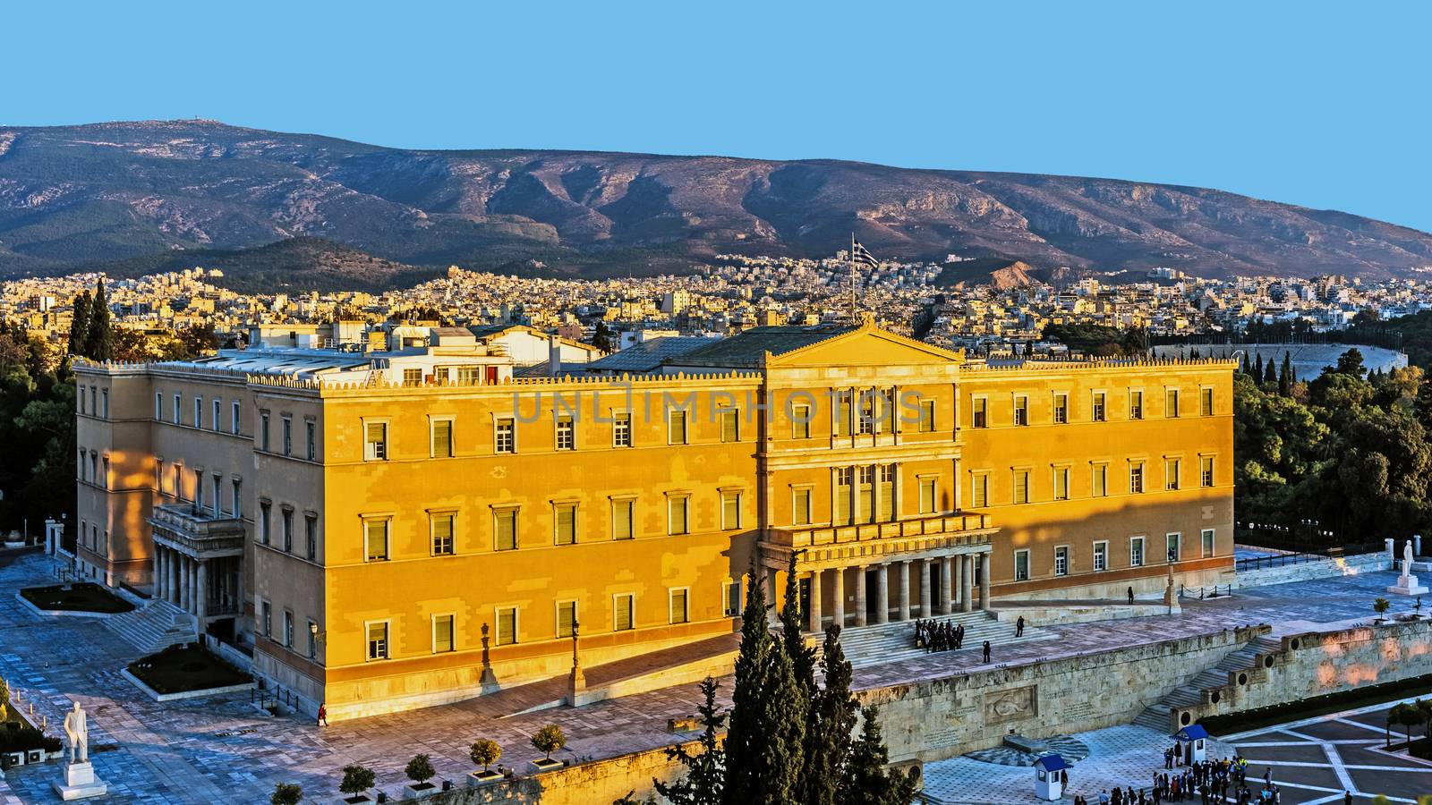 The Presidential Mansion in Athens, Greece, the official residence of the President of the Hellenic Republic. Designed by Ernst Ziller, built in a neoclassical style in the years 1891-1897.